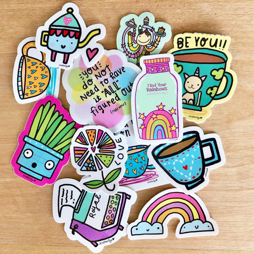 Vinyl Rainbow Stickers! — Jenipher Lyn + Nightly Doodles