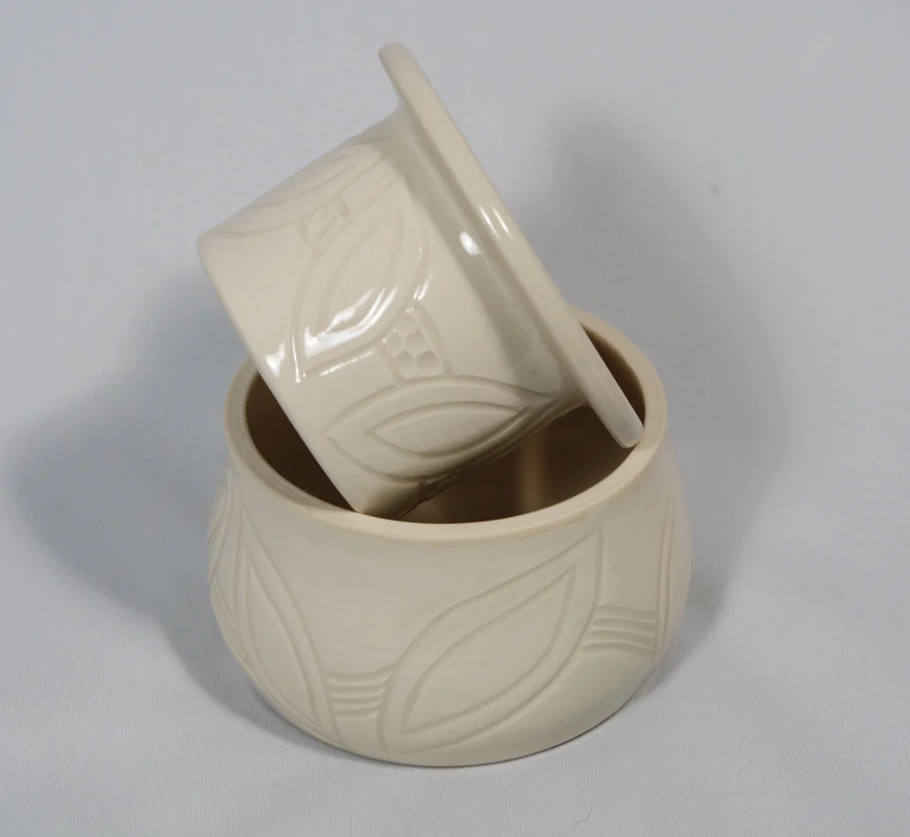 White French Butter Dish