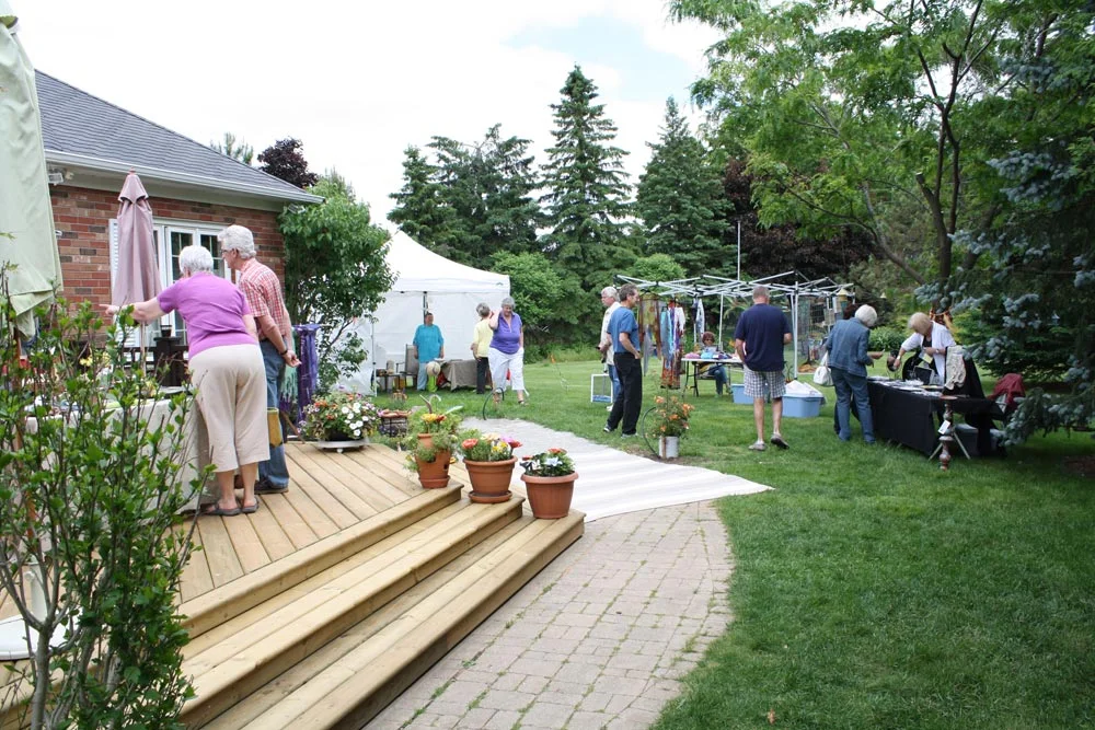 Vera Rehill's jewellery, Sue Firkser's fibre and the wrapping tent.
