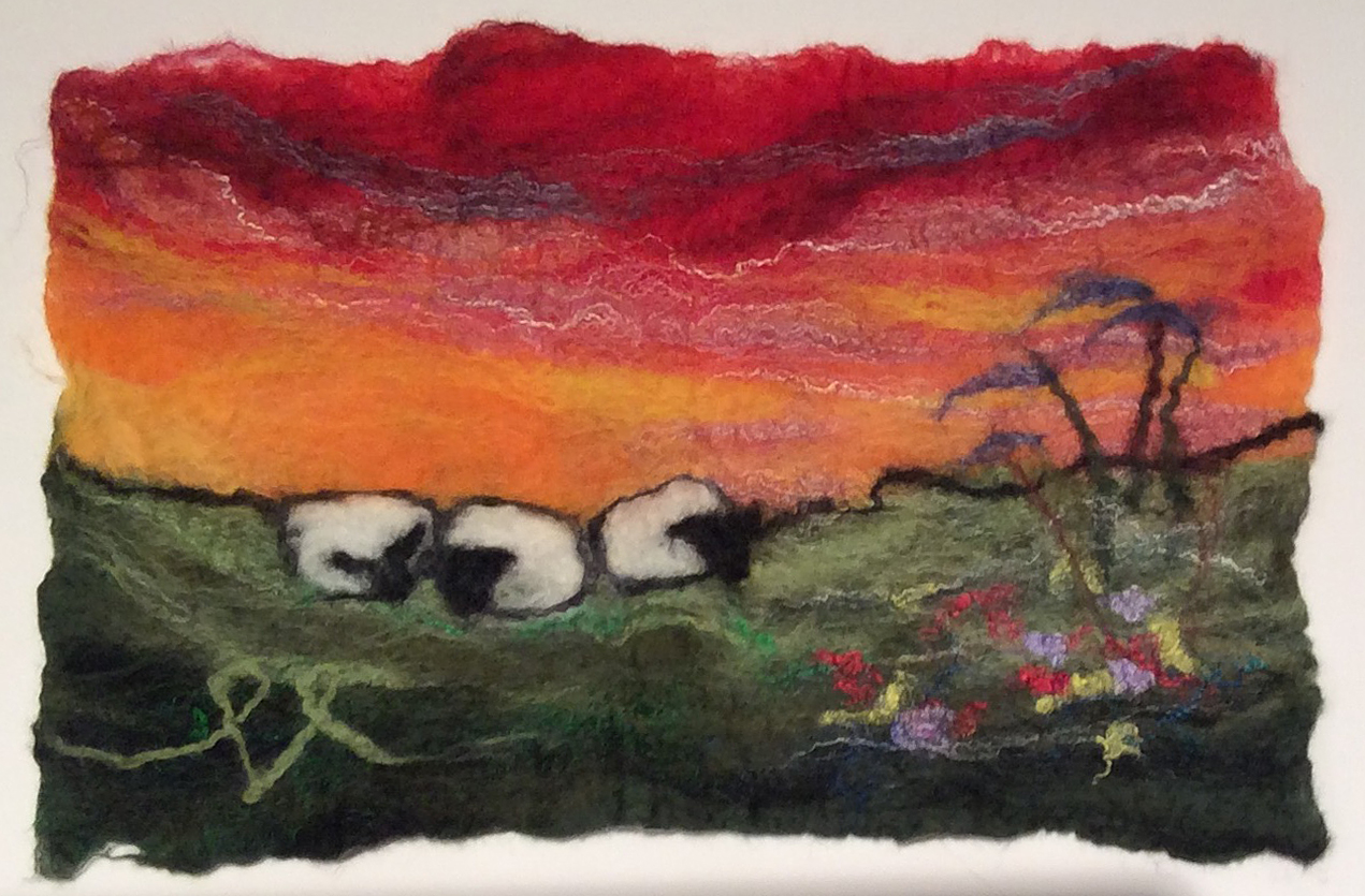 Grazin', after wet felting