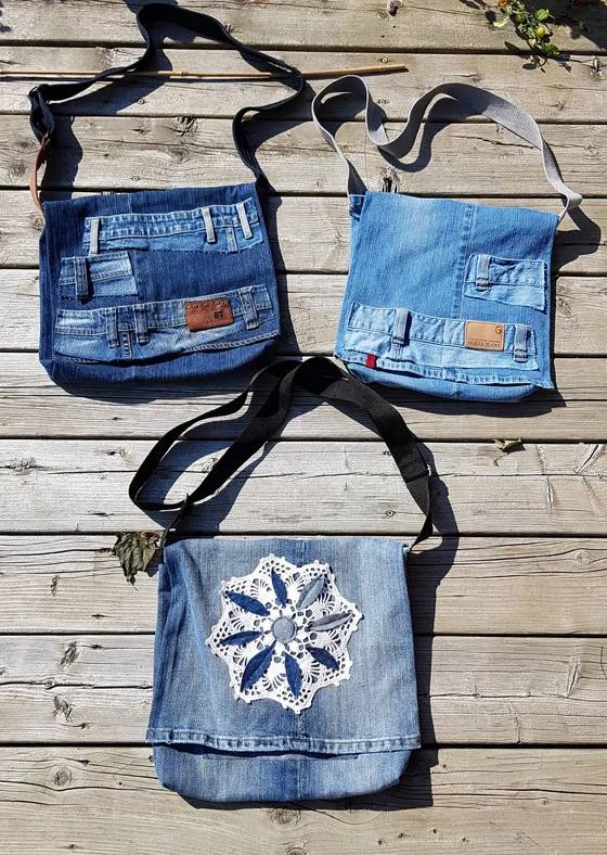 Carmen’s funky bluejean purses