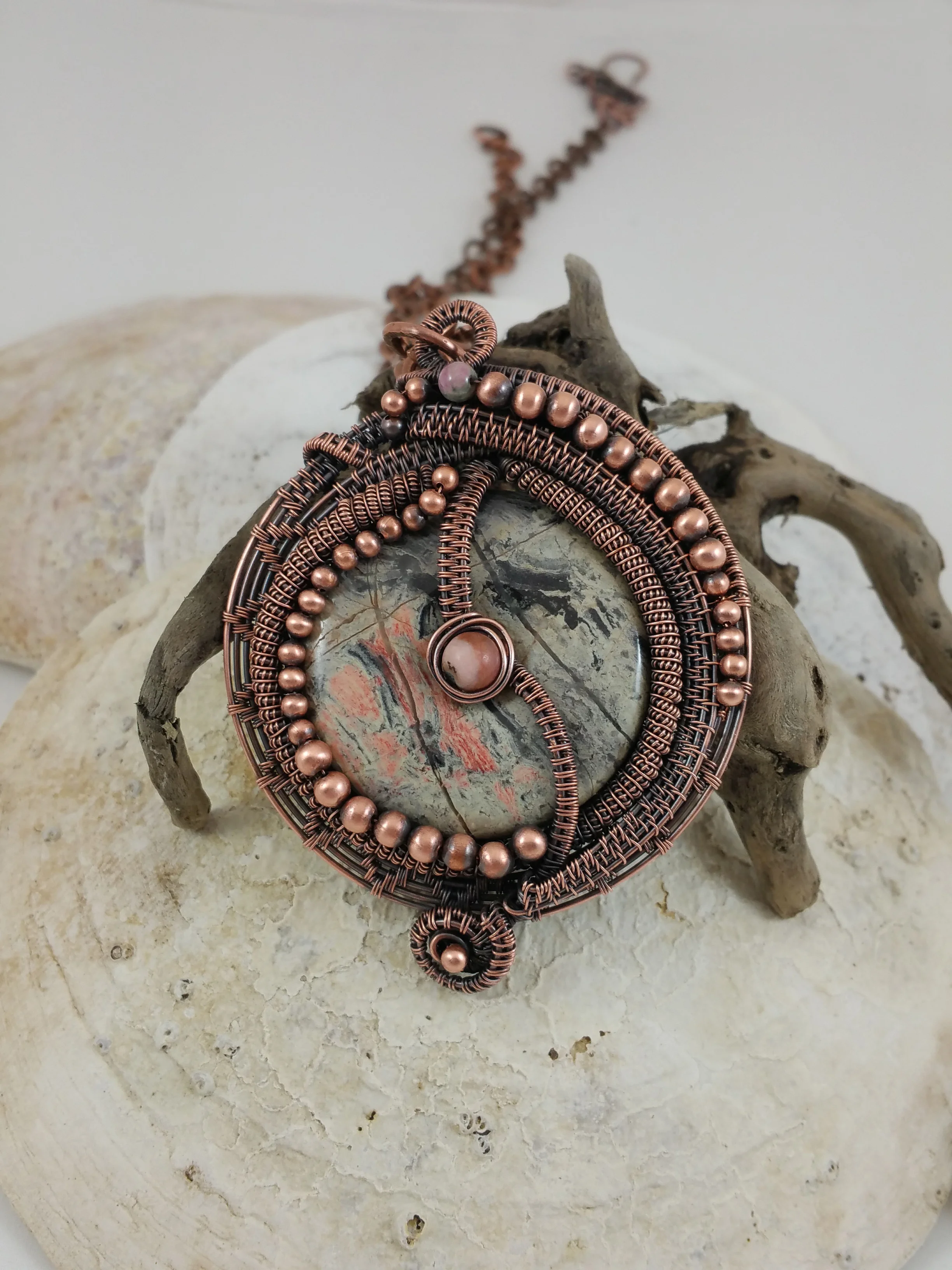Wire wrapped pendant by The Artful Blingster