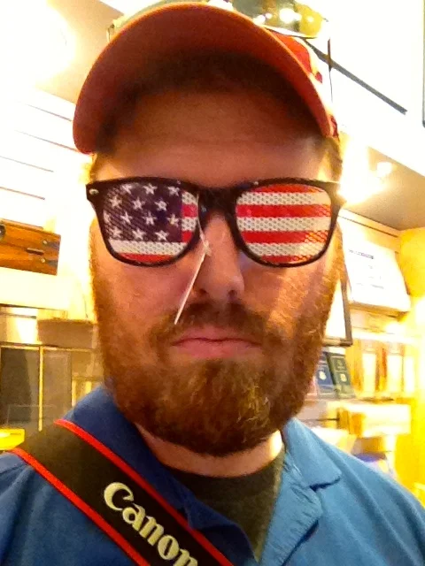 Proof that John was here too... no we did not buy these glasses!