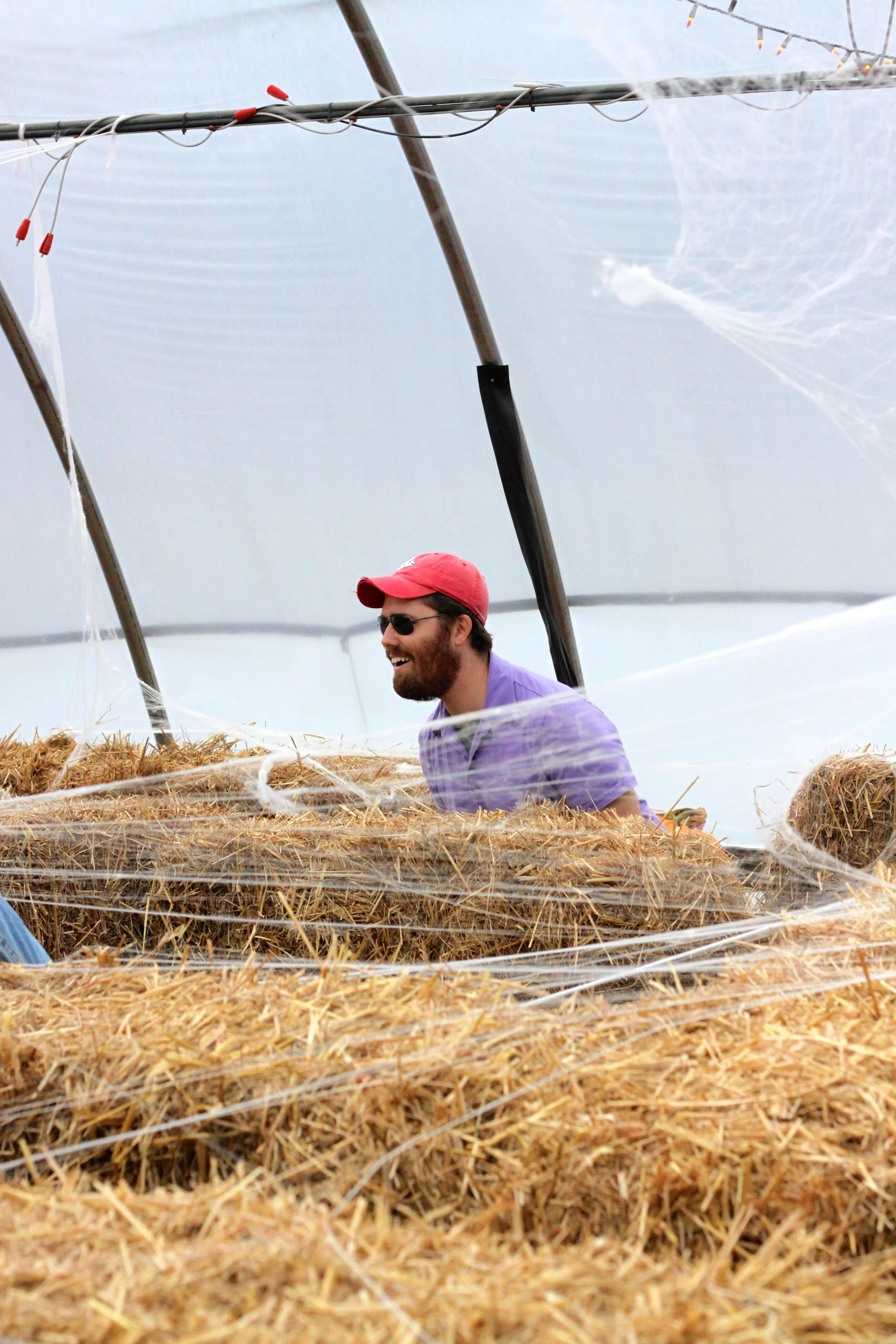 it took John 3 hours to find his way out of this kids hay maze ;)