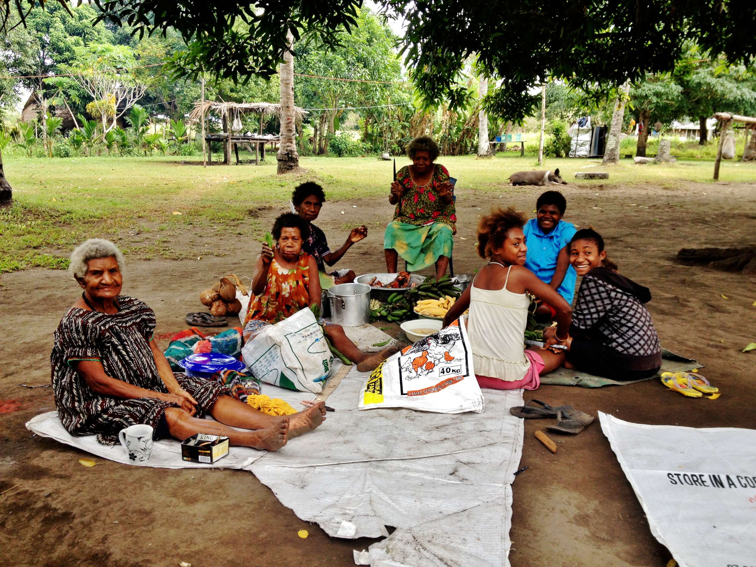 Mama with her nieces and grandkids.