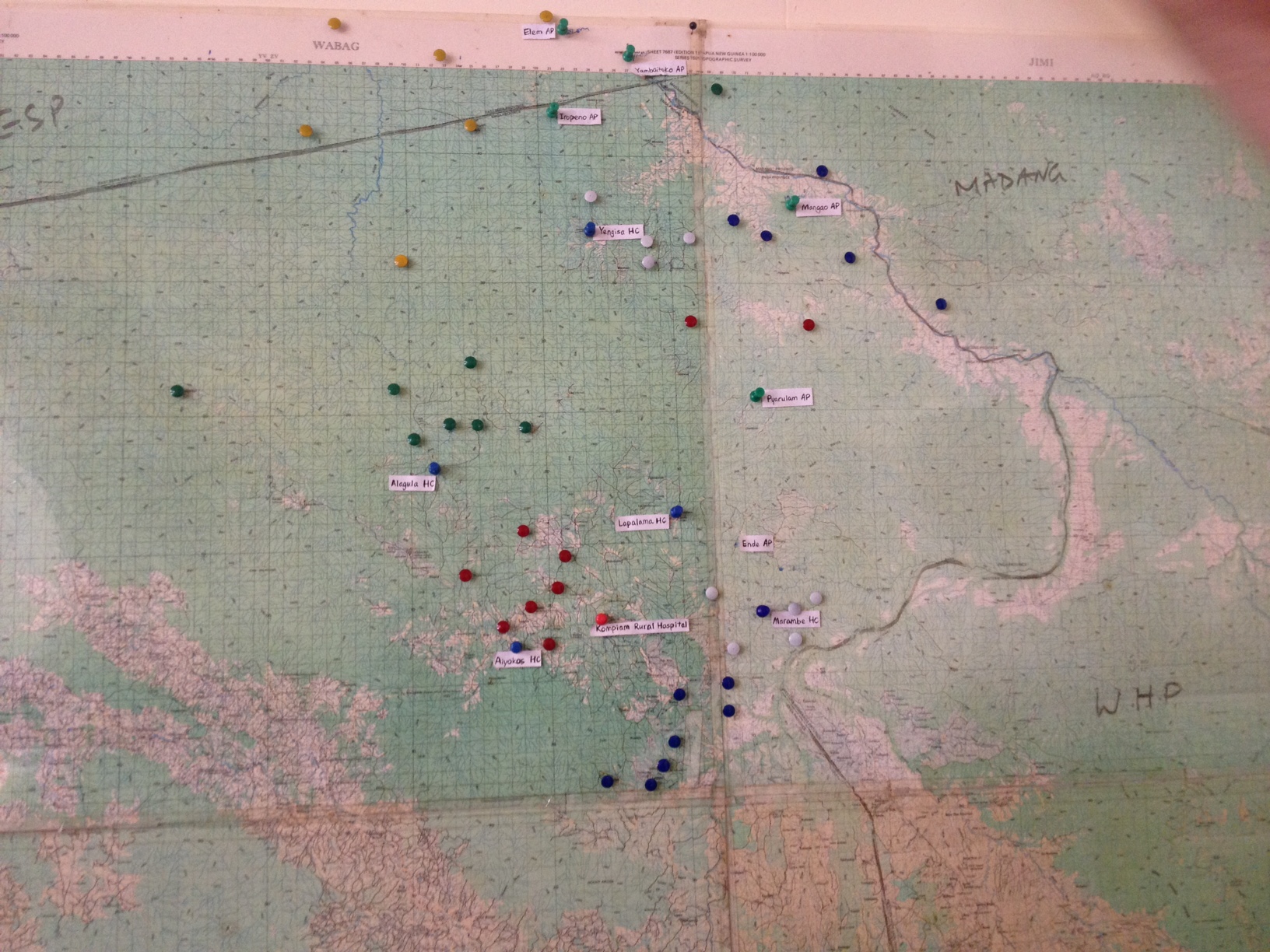 Kompiam Hospital and surrounding clinics in the bush