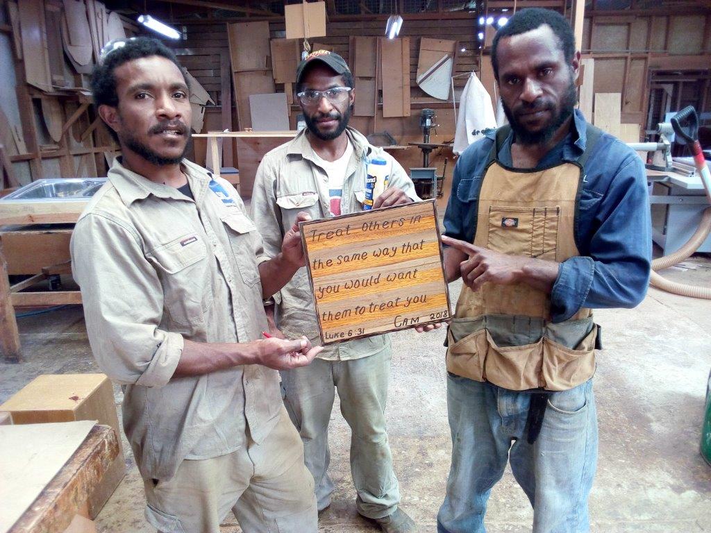 Obert, Delbert, and Brendon at the Joinery together earlier this year.