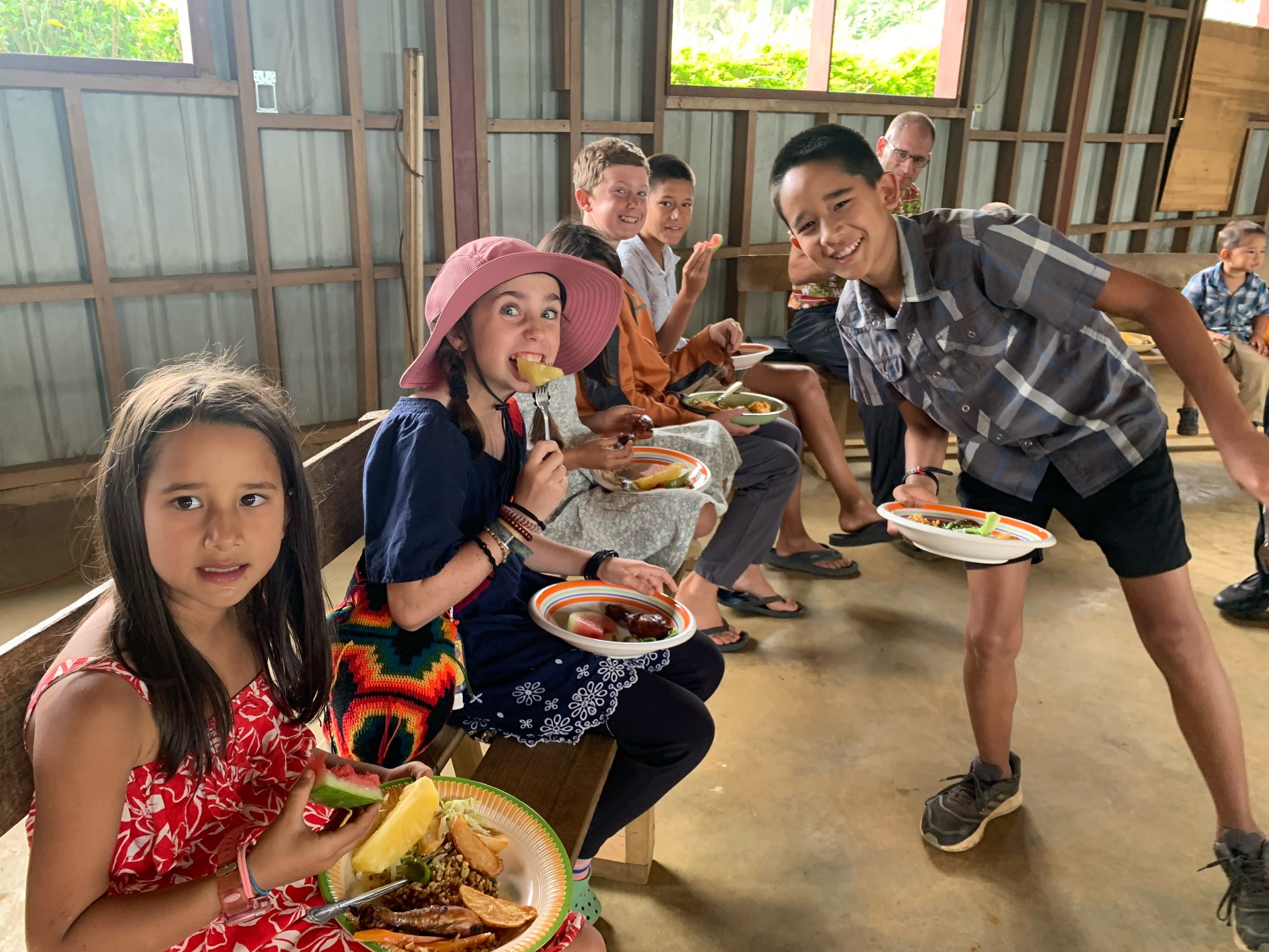  The community was super kind to feed us while we were there. We are sitting inside the PNG Bible Church building. Miraculously, it was one of the few buildings that wasn’t burned down. The Lord preserved it! 