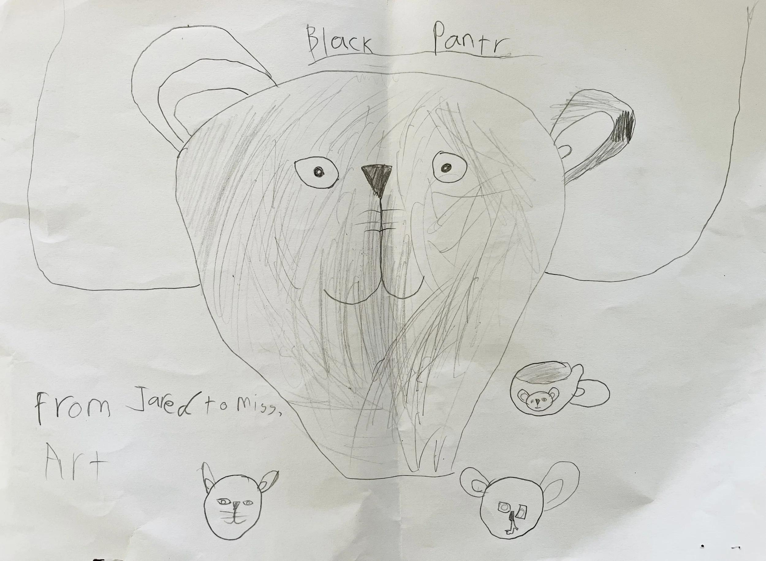  John really loved this note and started calling me Miss Art :) 