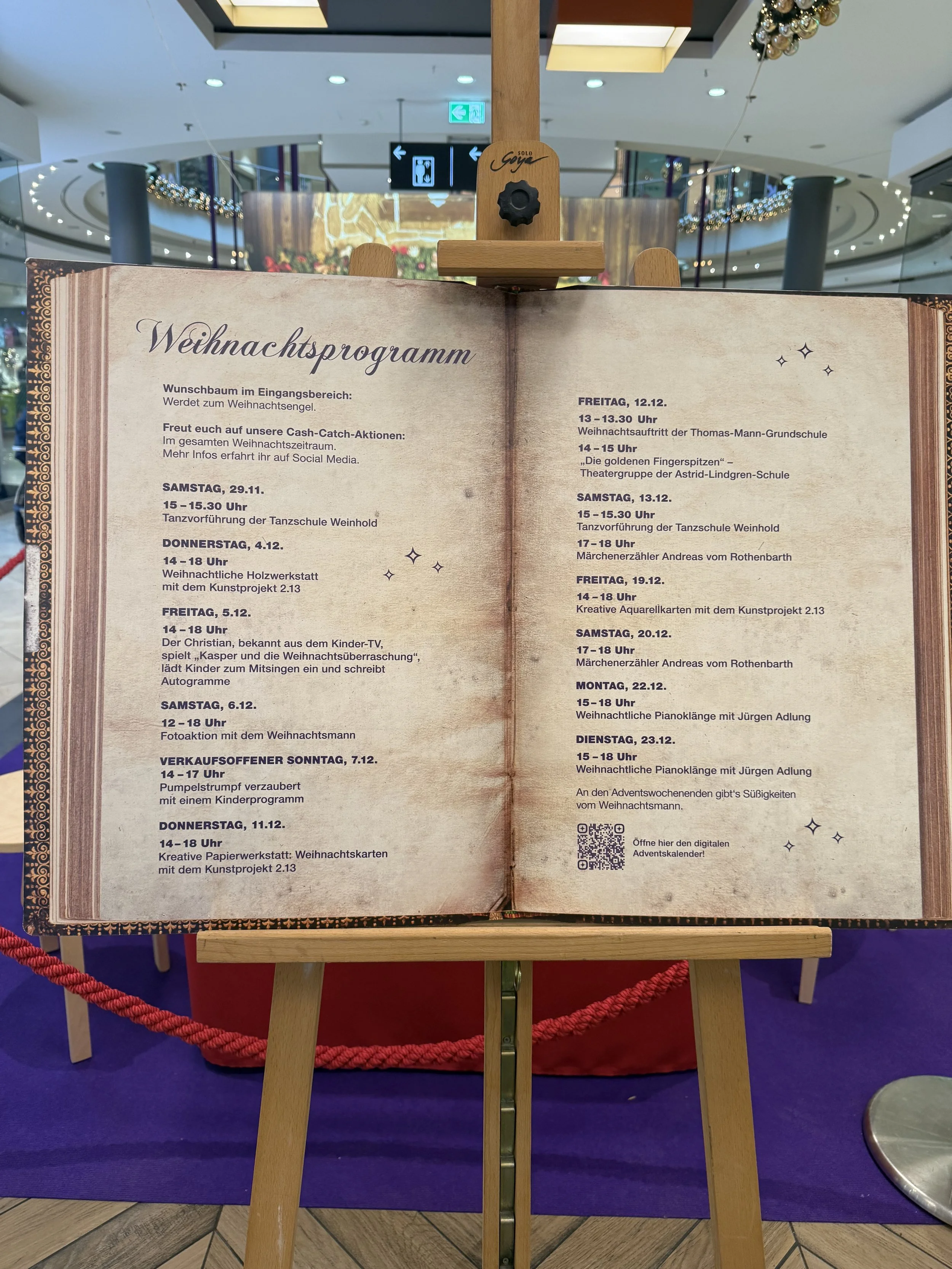 Trefft uns beim Weihnachtsprogramm im Anger1 in Erfurt!