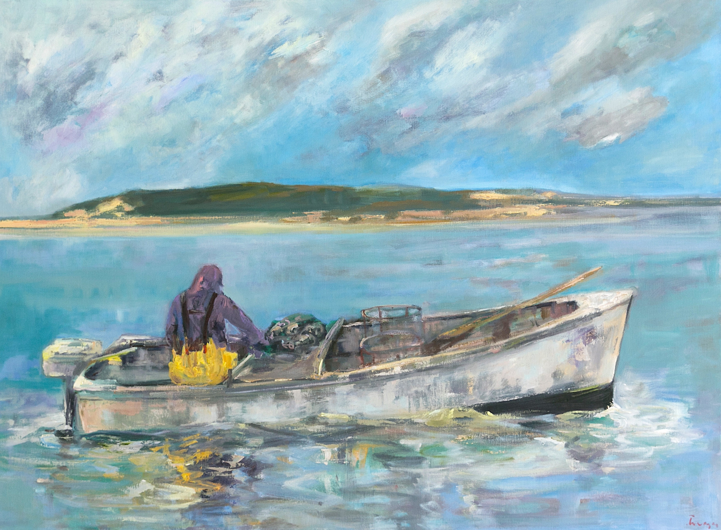 loading the boat 36x48 oil on canvas.jpg