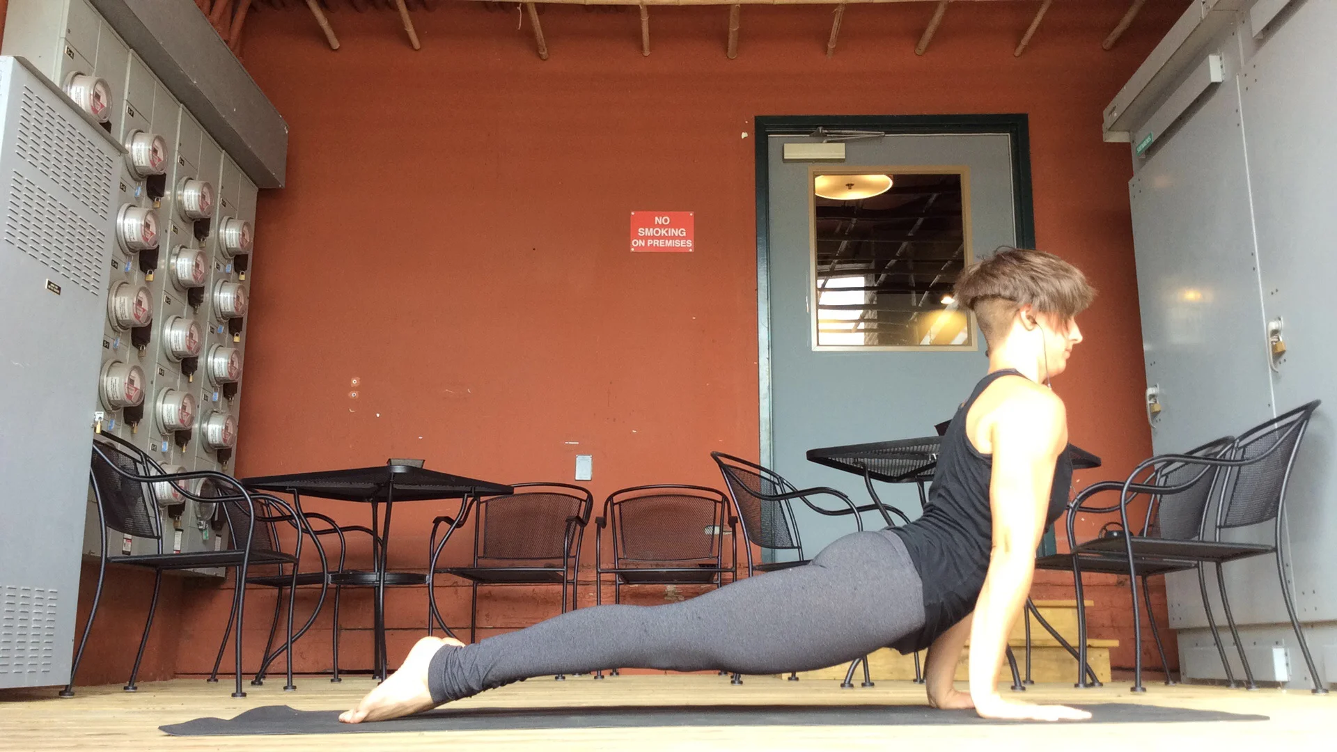I read that Pattahbi Jois could hold his Urdhva Muka Svanasana for 15 minutes and practice his pranayama while in the pose. I've been working on strengthening and lengthening the duration of my holds in Up Dog ever since. I find the challenge is to no lose the strength/support of the abs or the upward movement of energy from the hands into the chest, sternum and head.