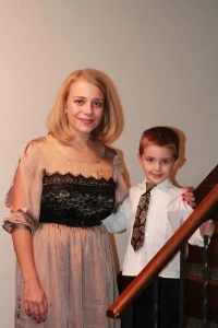 Anna with her little 'brother' Jesse, her date for homecoming