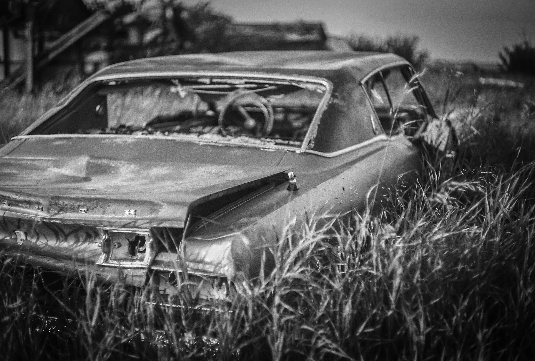 Plymouth Fury Bulwark, Alberta Leica M3, Canon 50mm F1.4 Ilford Pan F Plus 50 film 7.16