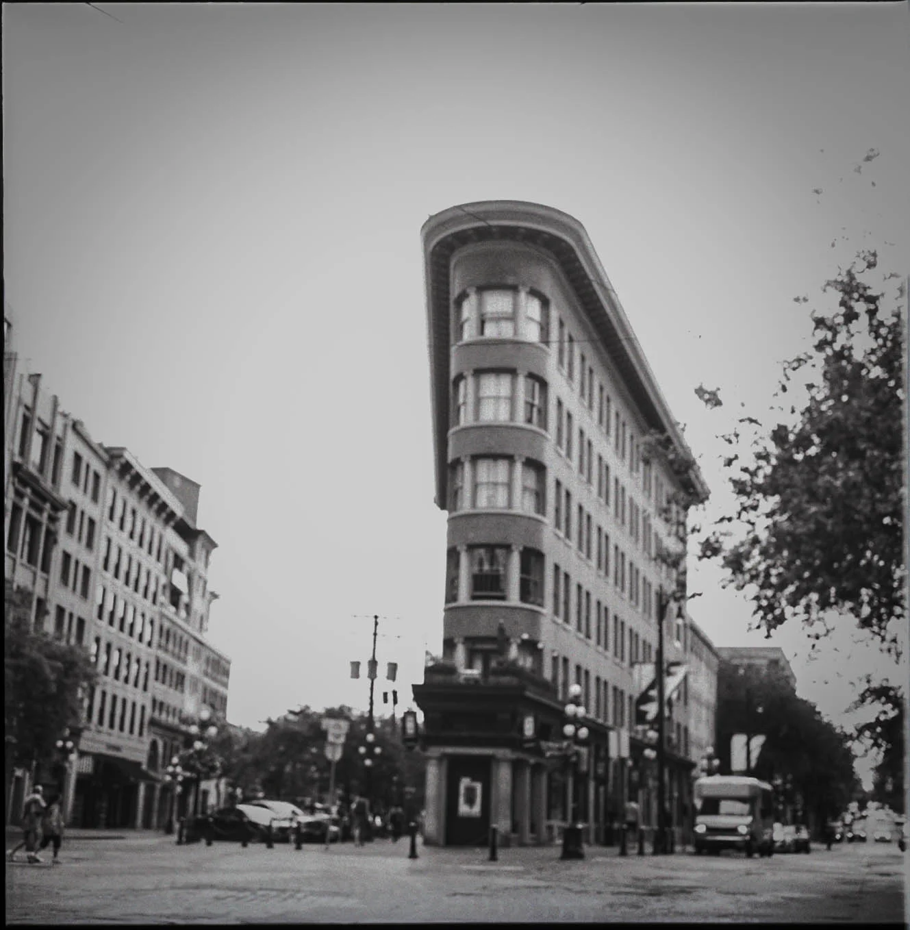 Flatiron Building (Hotel Europe) Gastown, Vancouver Rolleiflex 2.8C, Ilford Delta 100 8.16