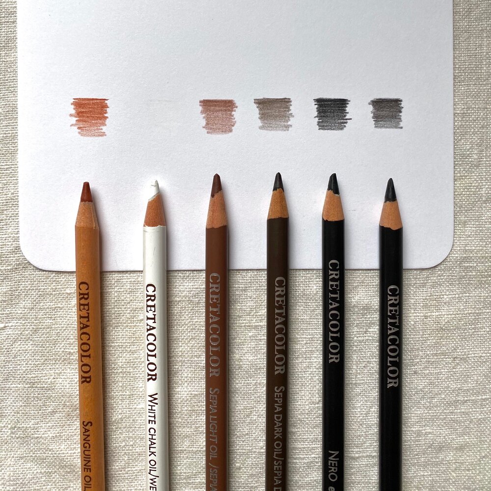Cretacolor Oil Pencil Sepia Dark, Pack of 3