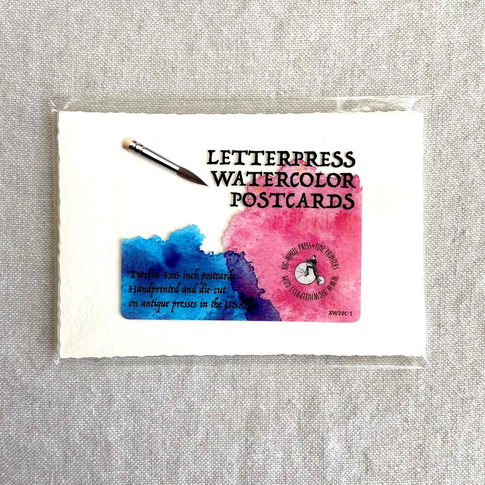 Letterpress Watercolor Postcards — Good Gray