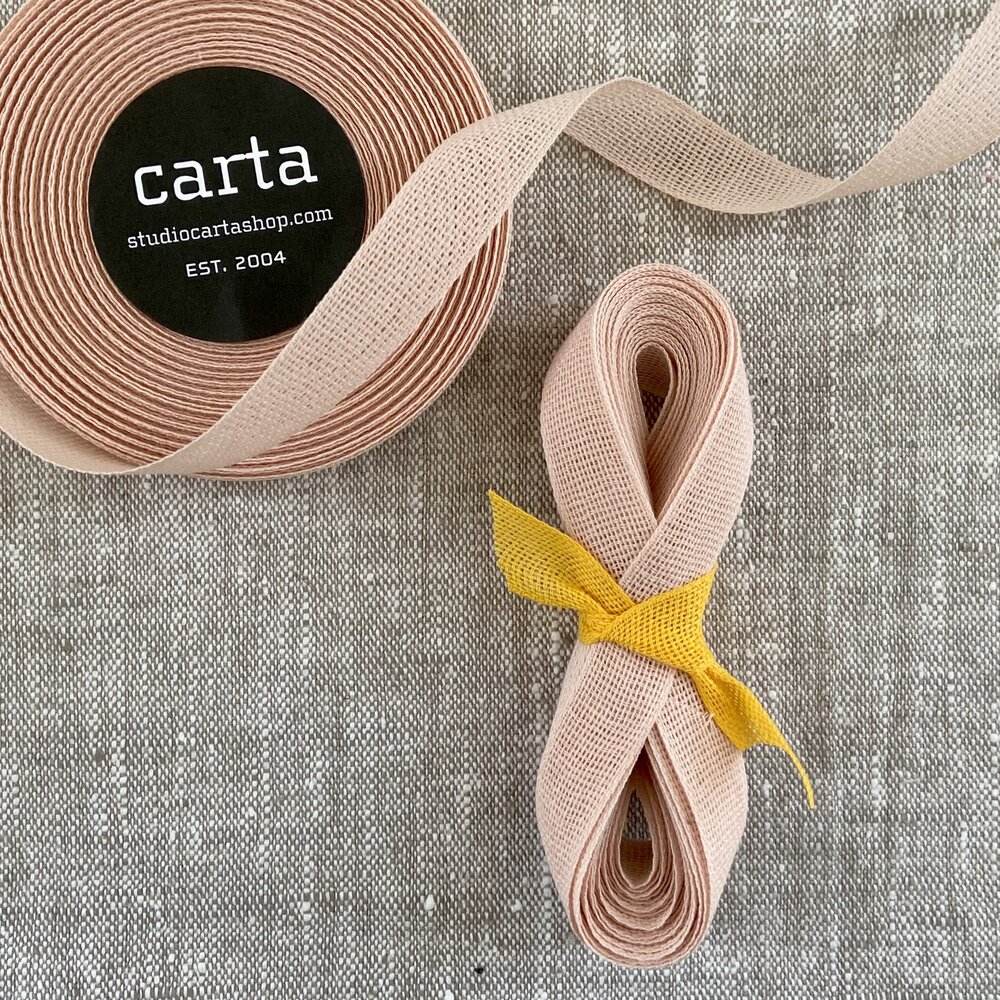 Studio Carta Loose Weave Cotton Ribbon — Good Gray