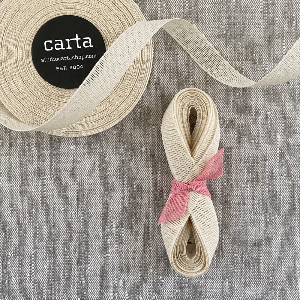Loose weave cotton ribbon – studio carta shop