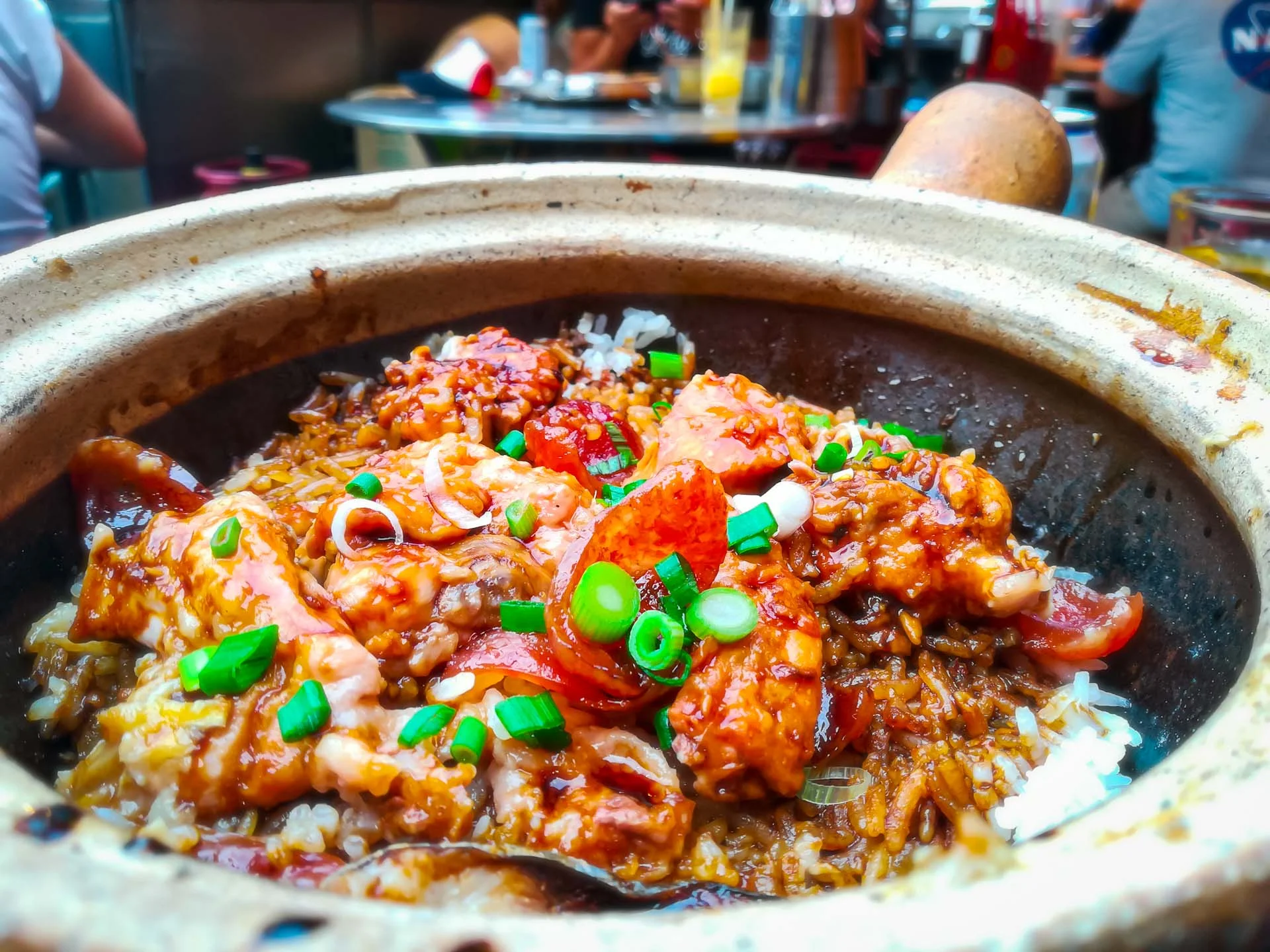 Claypot Chicken Rice with Salted Fish on Jalan Petaling