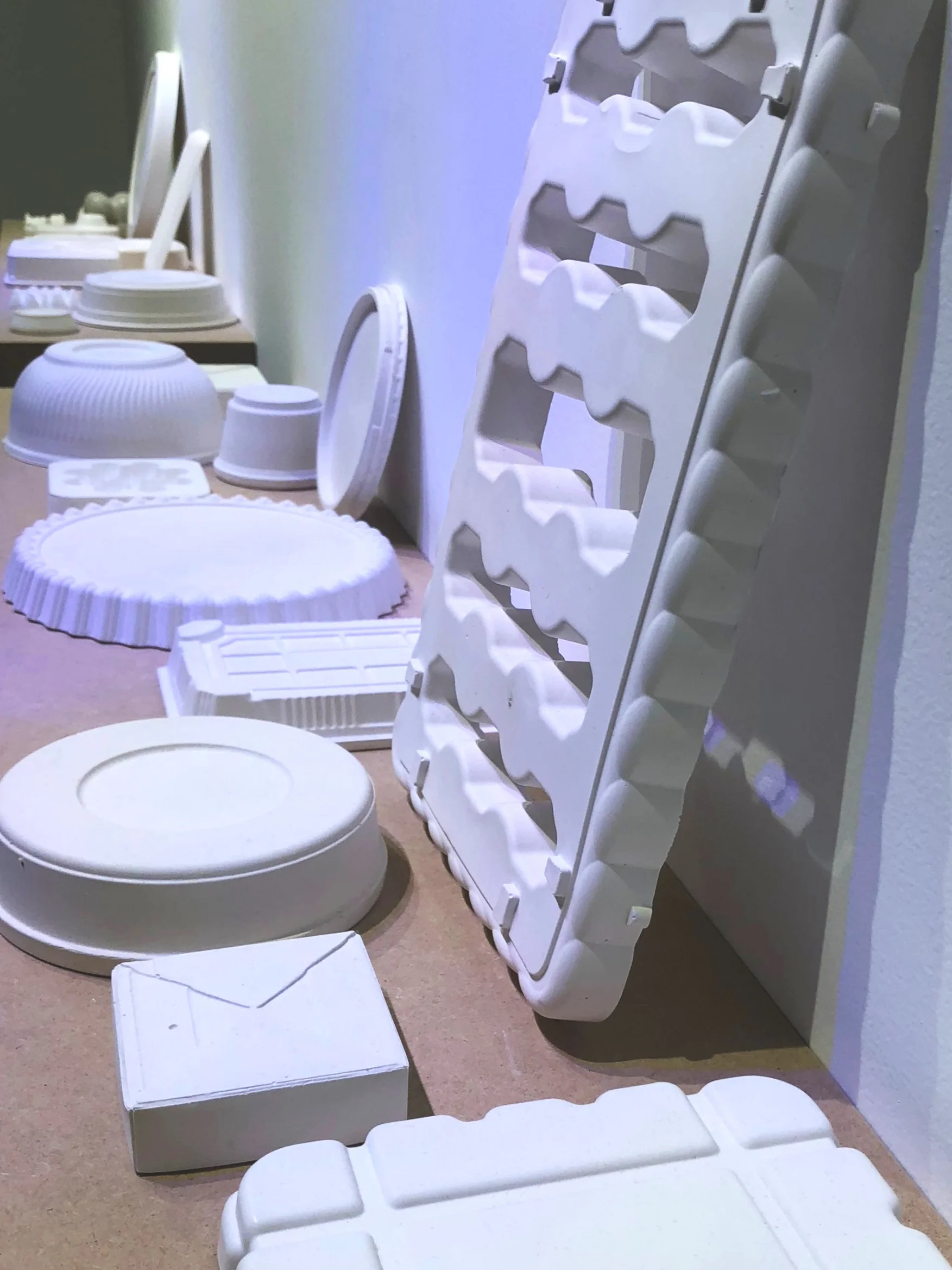 Recycle Study (detail). Hydrocal Plaster of Recycled Containers. 2018-2020All Content and Images are property of the artist and shall not be used without prior, written consent. Copyright Paul D. McKee, 2000-2020