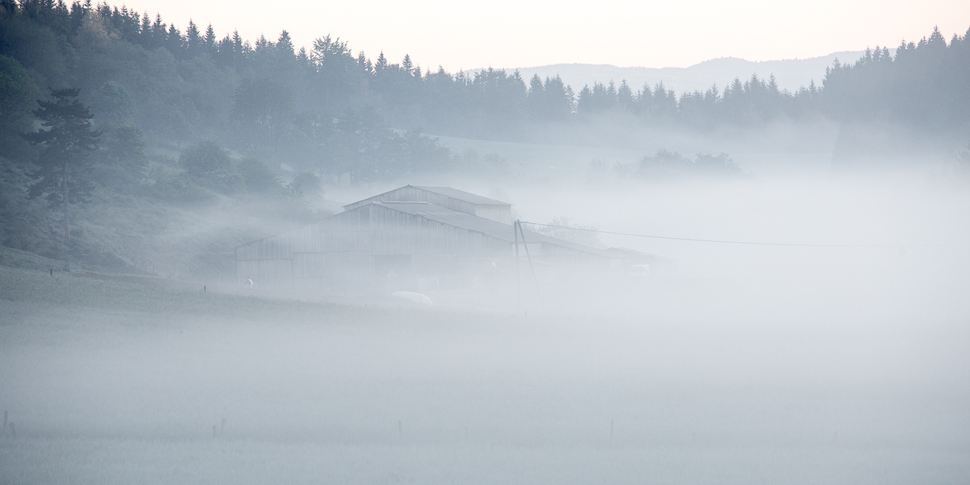 Farm in the mist, Vercors France