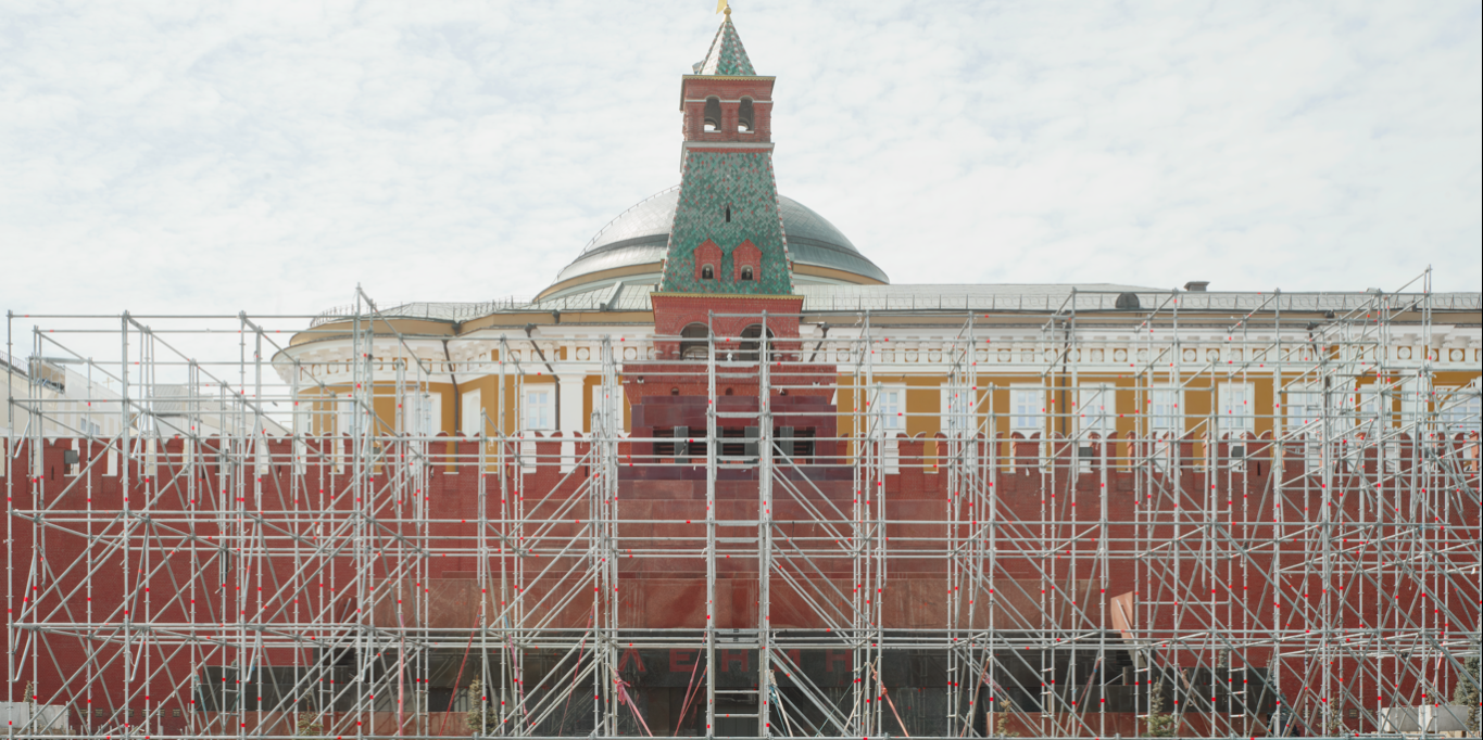 Lenin's Mausoleum, Red Square, the day after the parade. ©Davide Monteleone 2015.