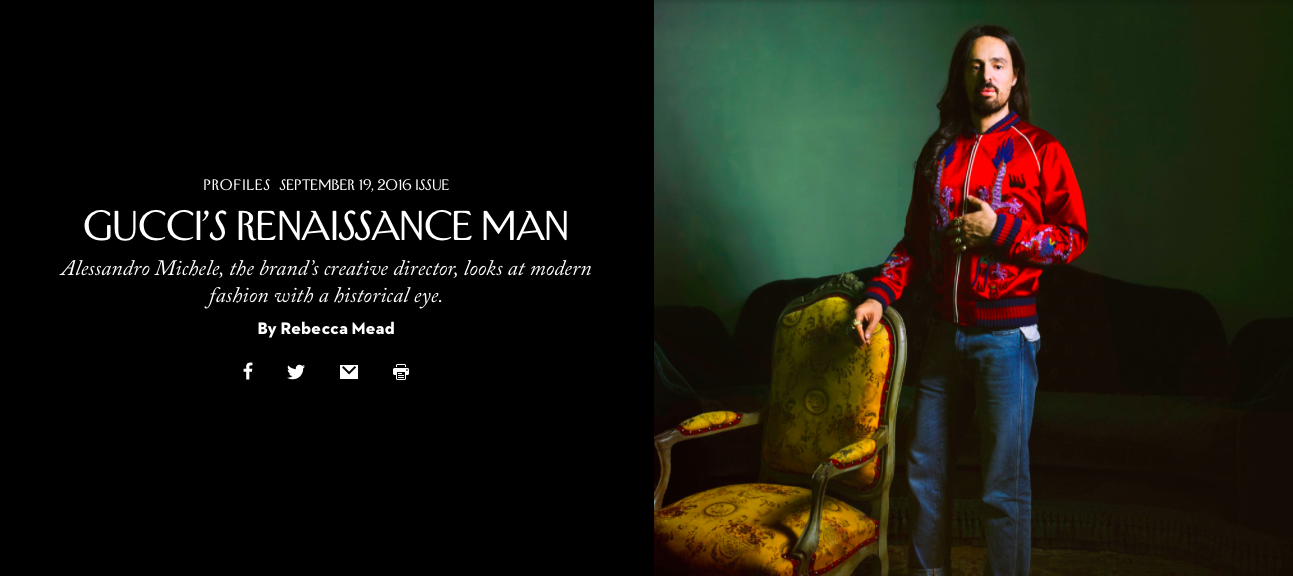 Alessandro Michele for The New Yorker