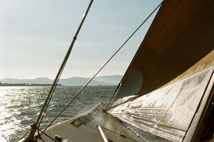 Sailing in the San Francisco Bay.