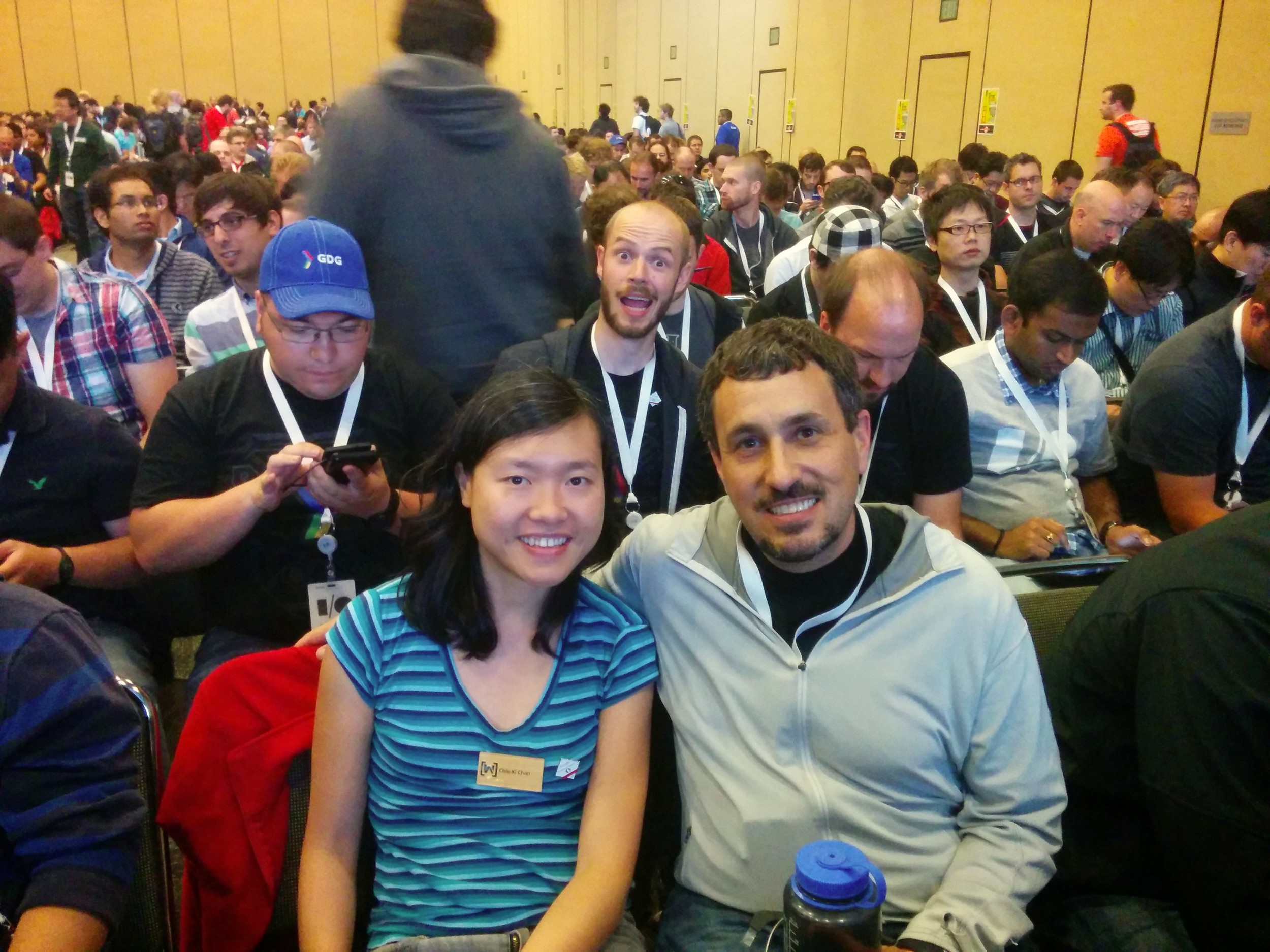 With Chiuki Chan - photo-bombed by some weirdo (Benjamin Weiss).