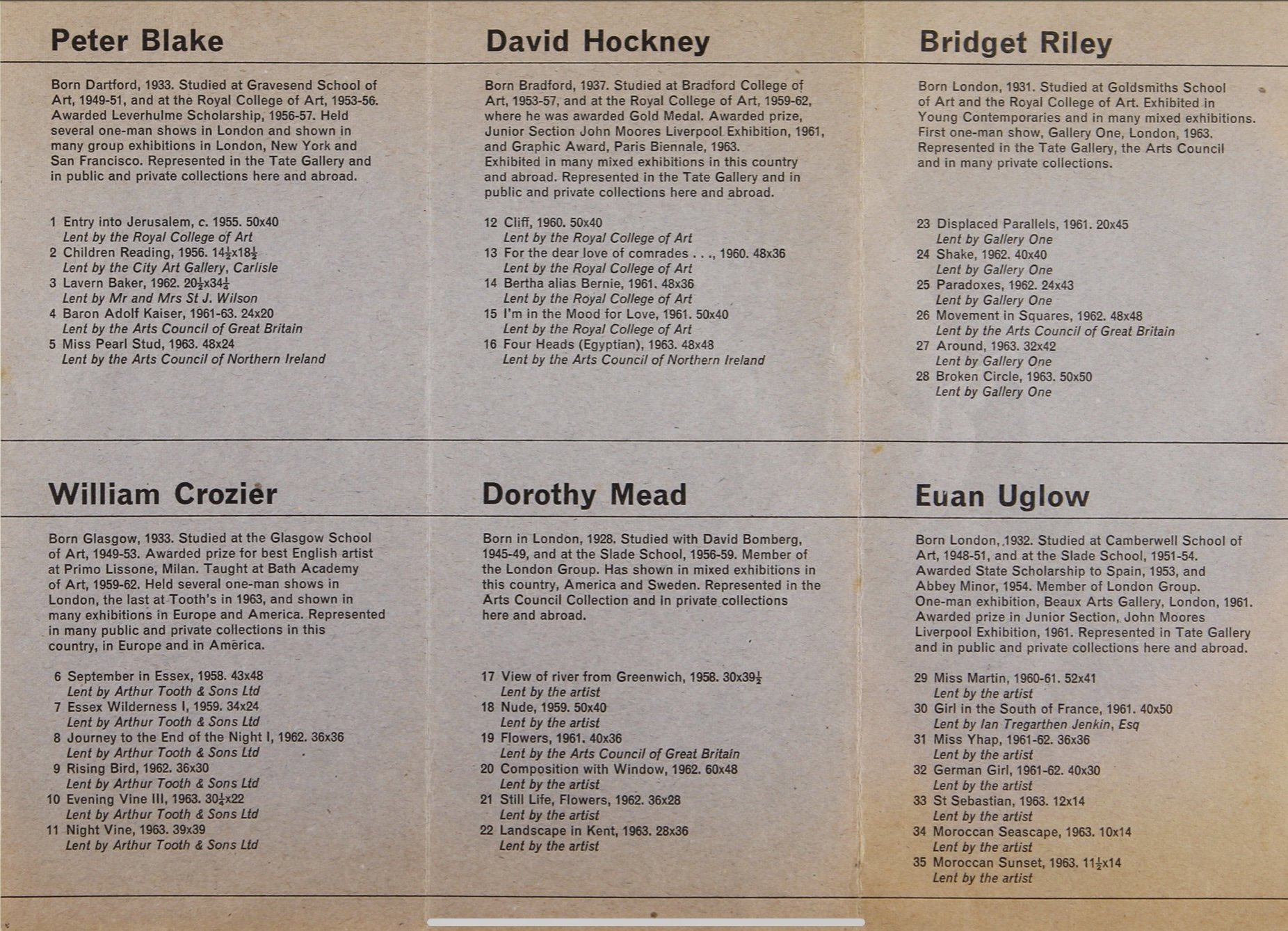 Exhibition Catalogue 1964