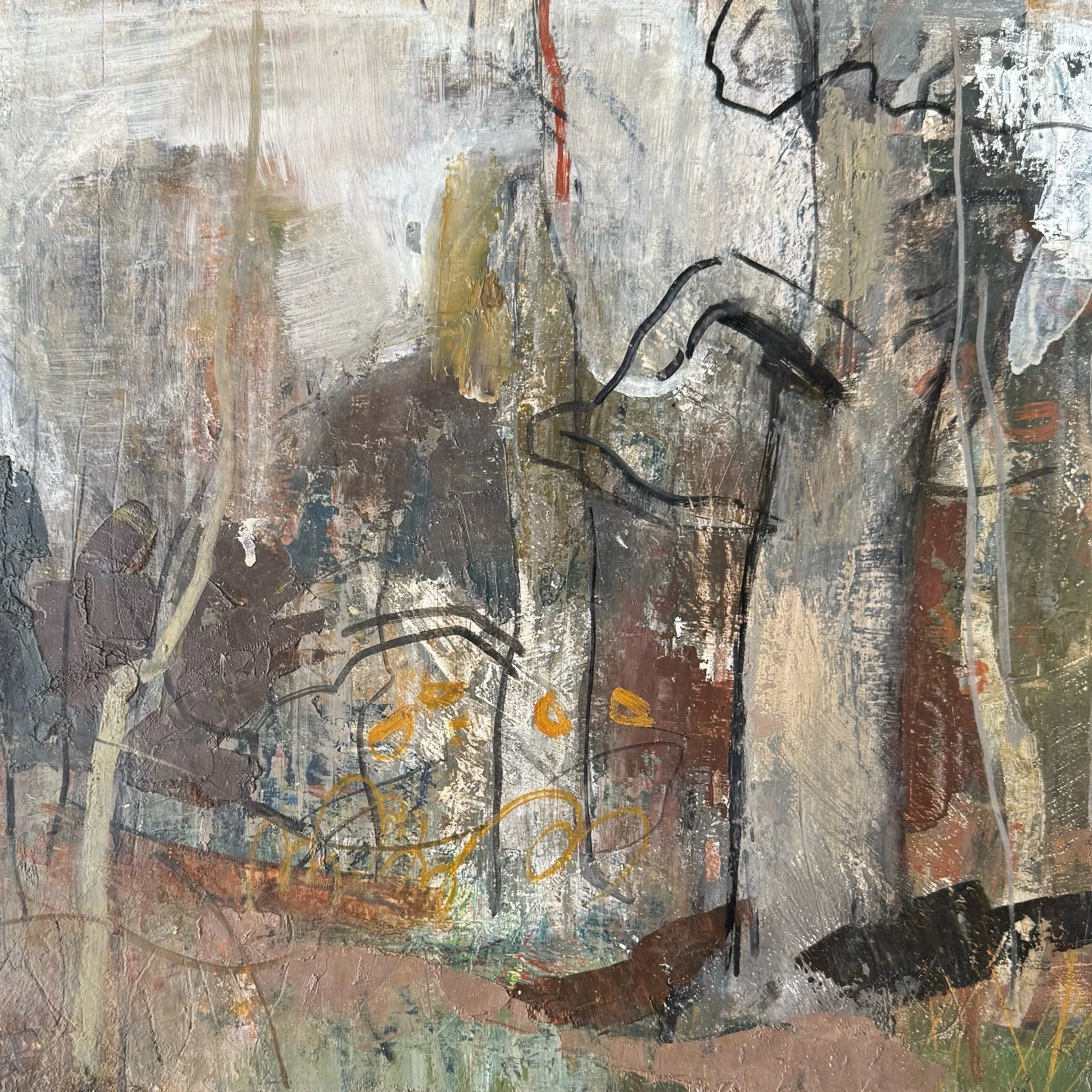 Essex woodland oil on board