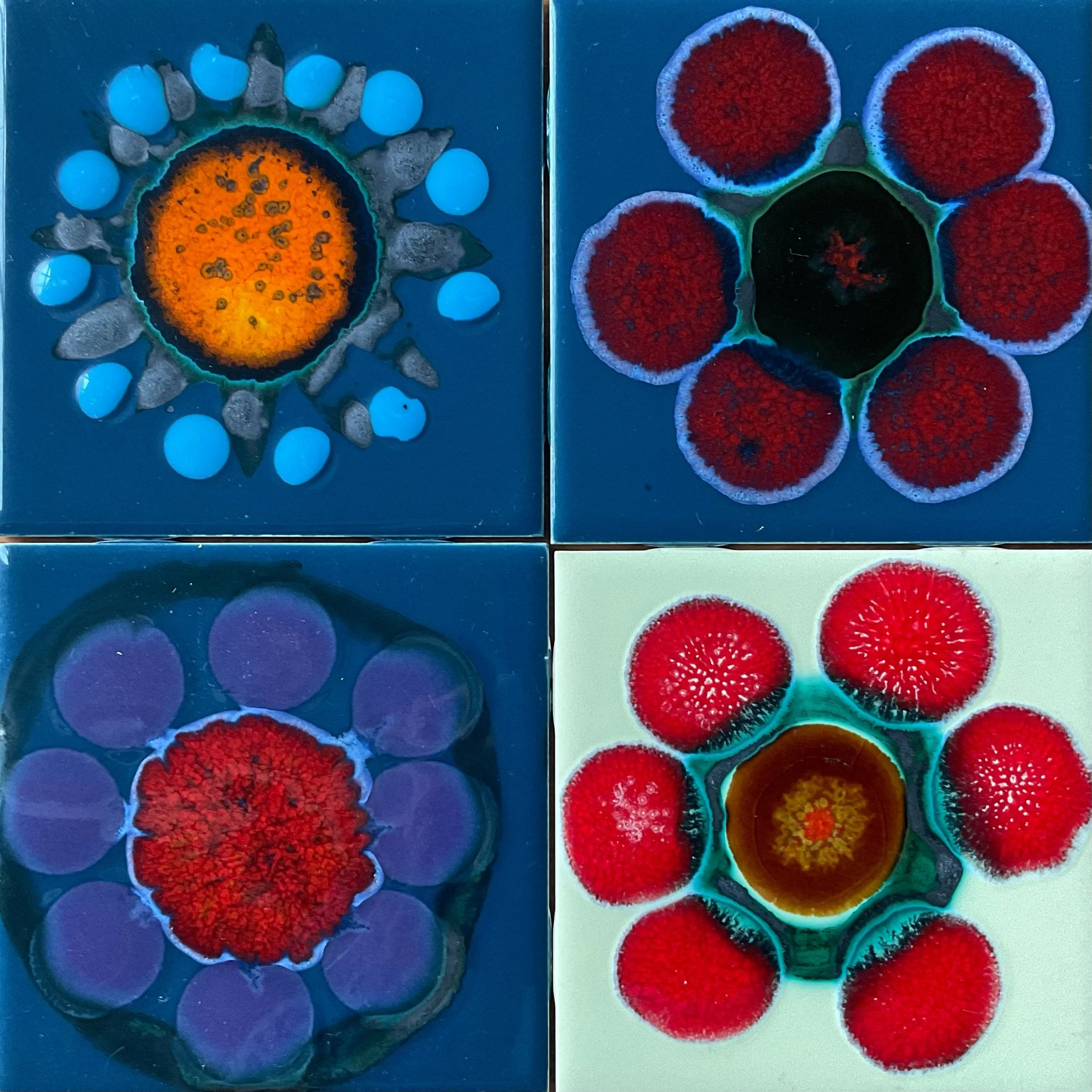1970’s hand made tiles (5-8)