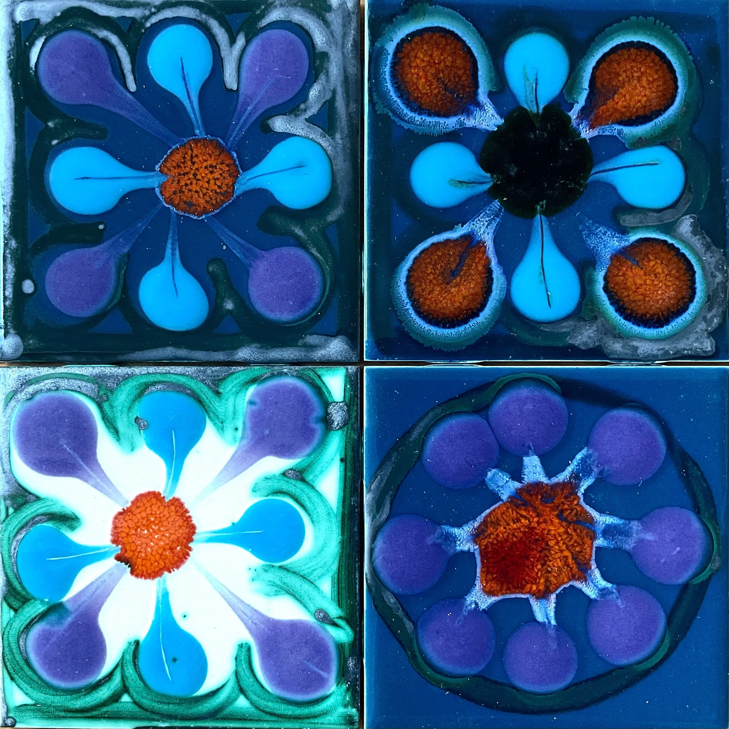 1970’s hand made tiles (17-21)