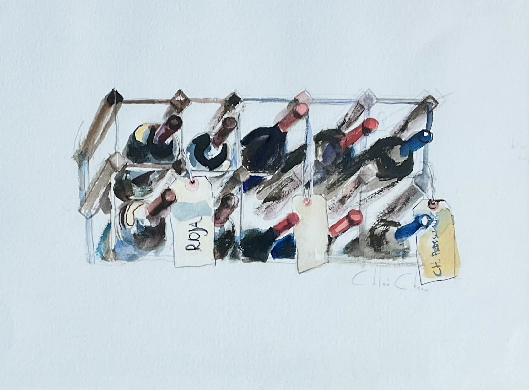 Chloe Cheese watercolour for sale