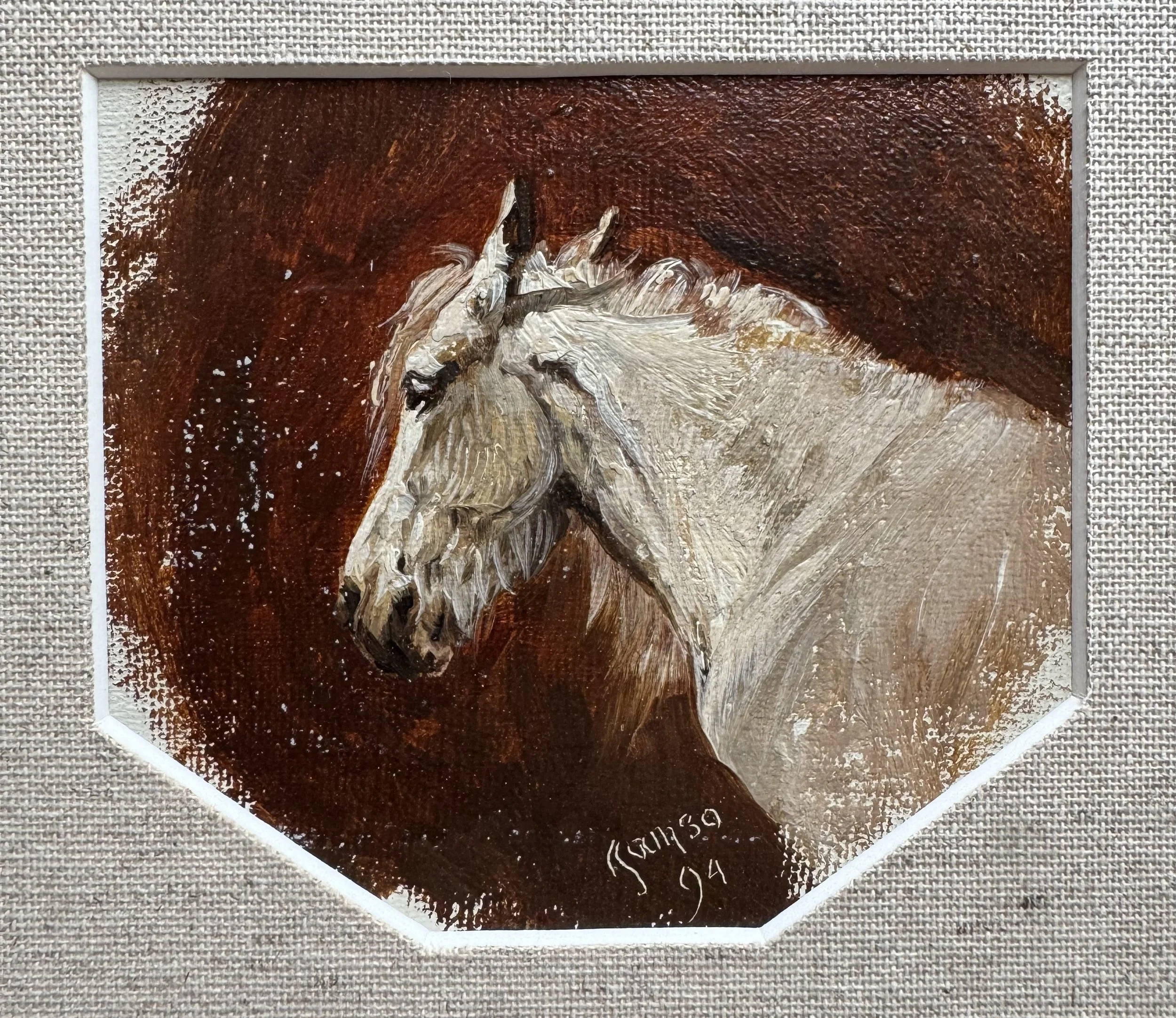 Lucy kemp welch gypsy horse drover oil sketch