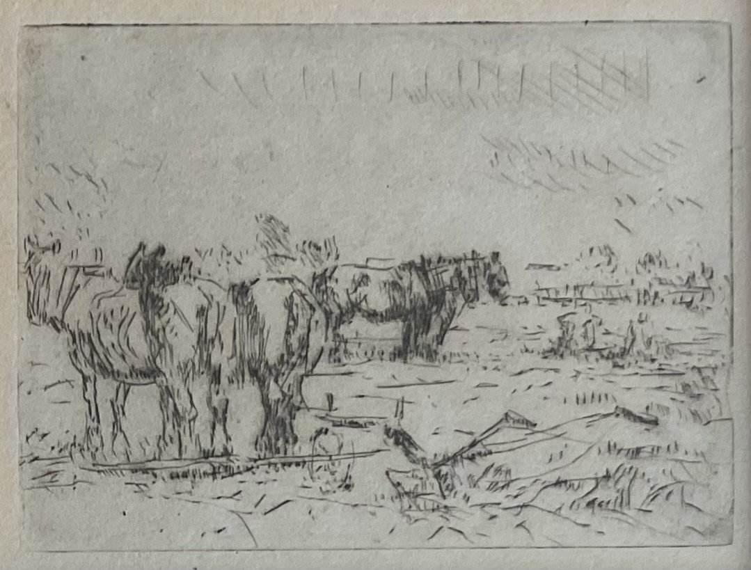 Harry Becker etching for sale