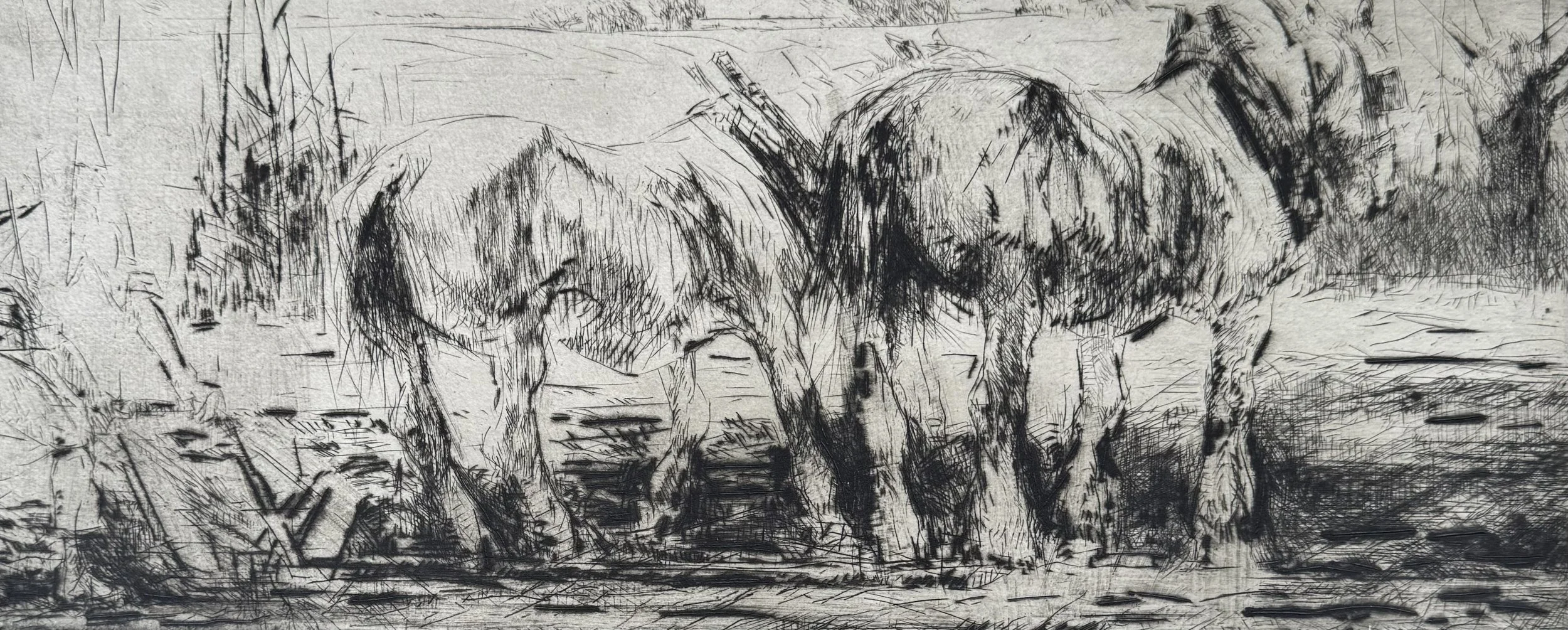 Harry Becker etching for sale