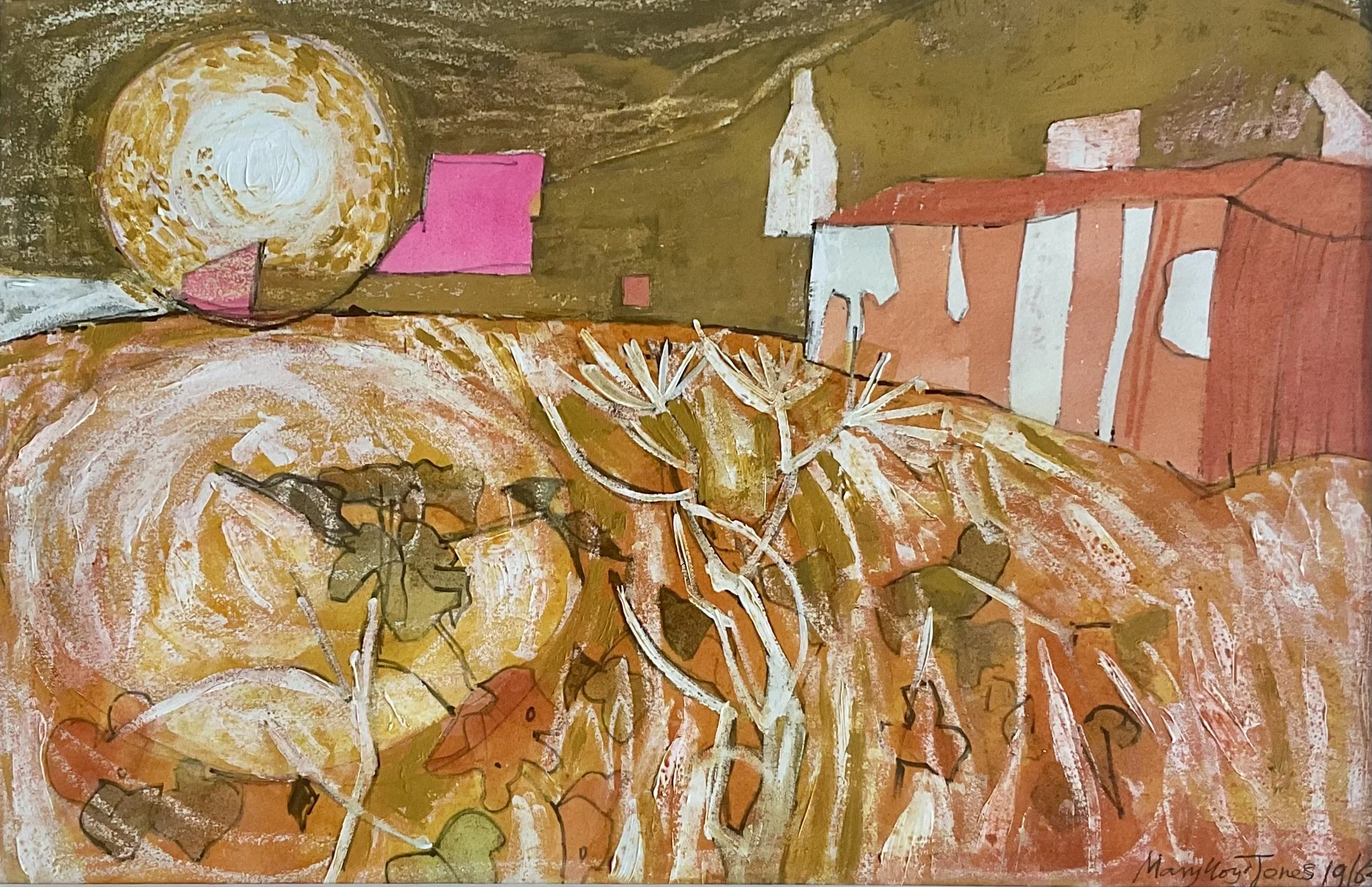 Mary Lloyd Jones gouache landscape for sale