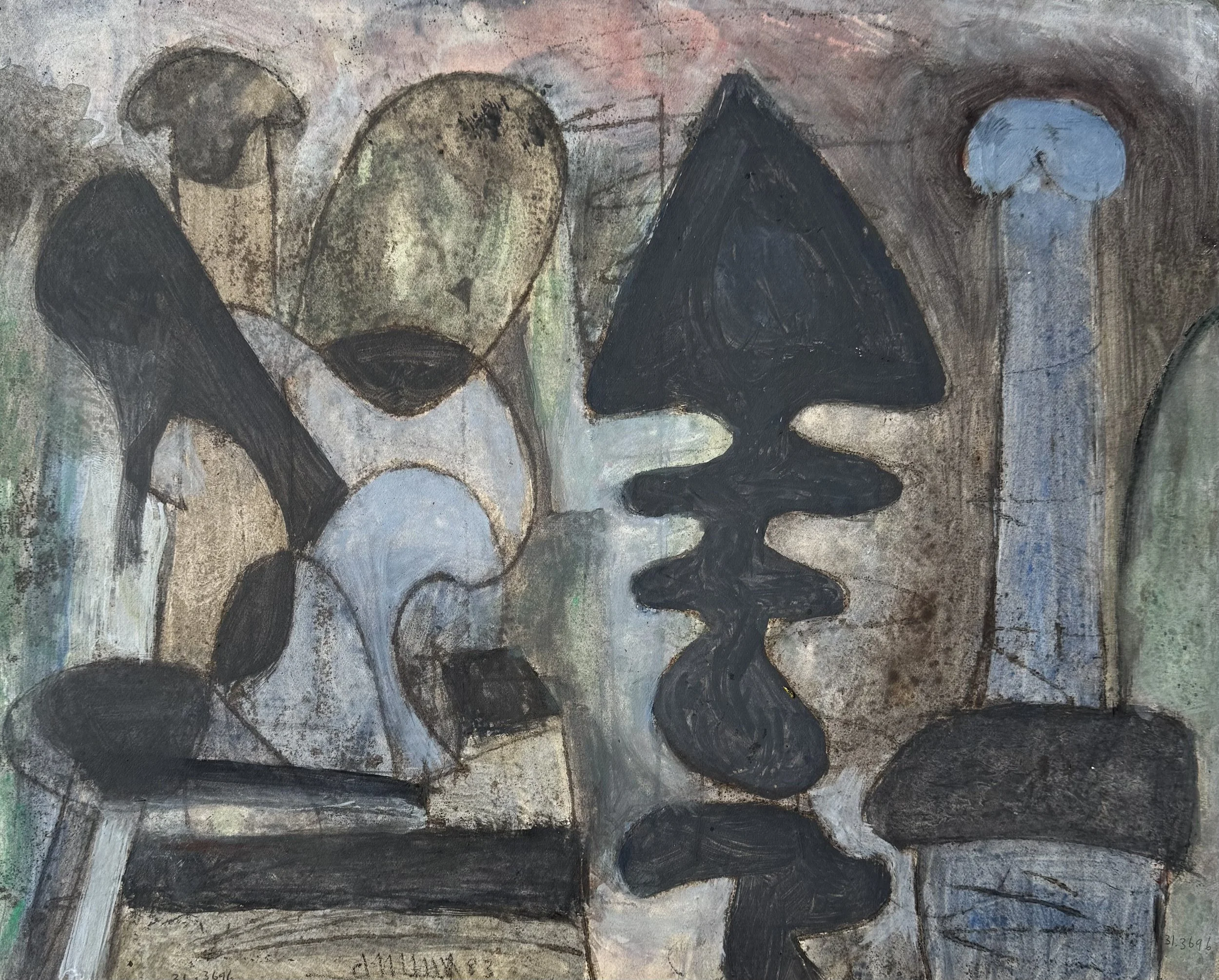 Roy turner durrant acrylic painting inscape composition for sale