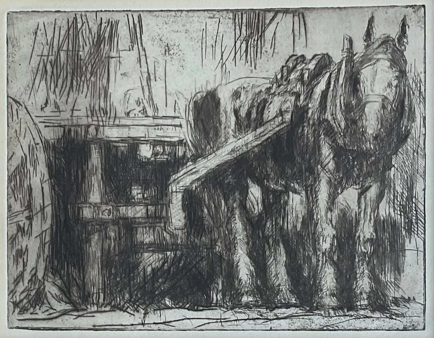 Harry Becker Etching for sale