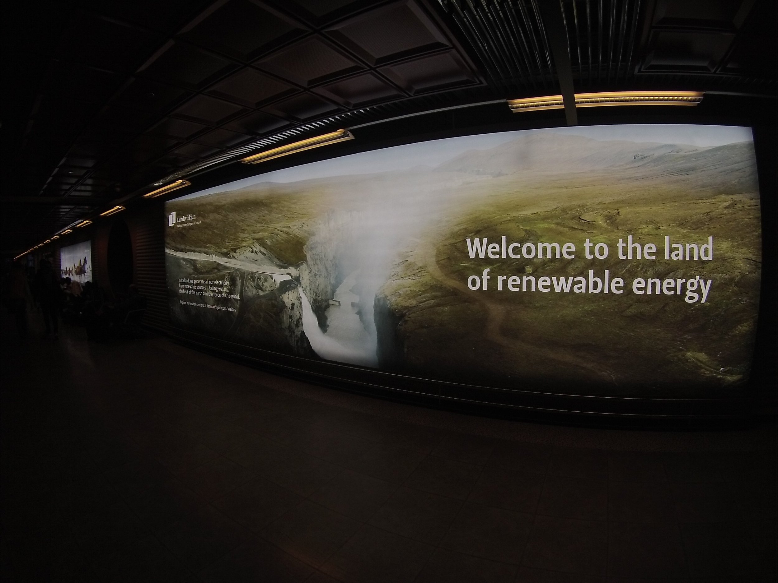 Iceland are proud of their achievements in renewable technologies- this is the first poster you see as you land in the airport.