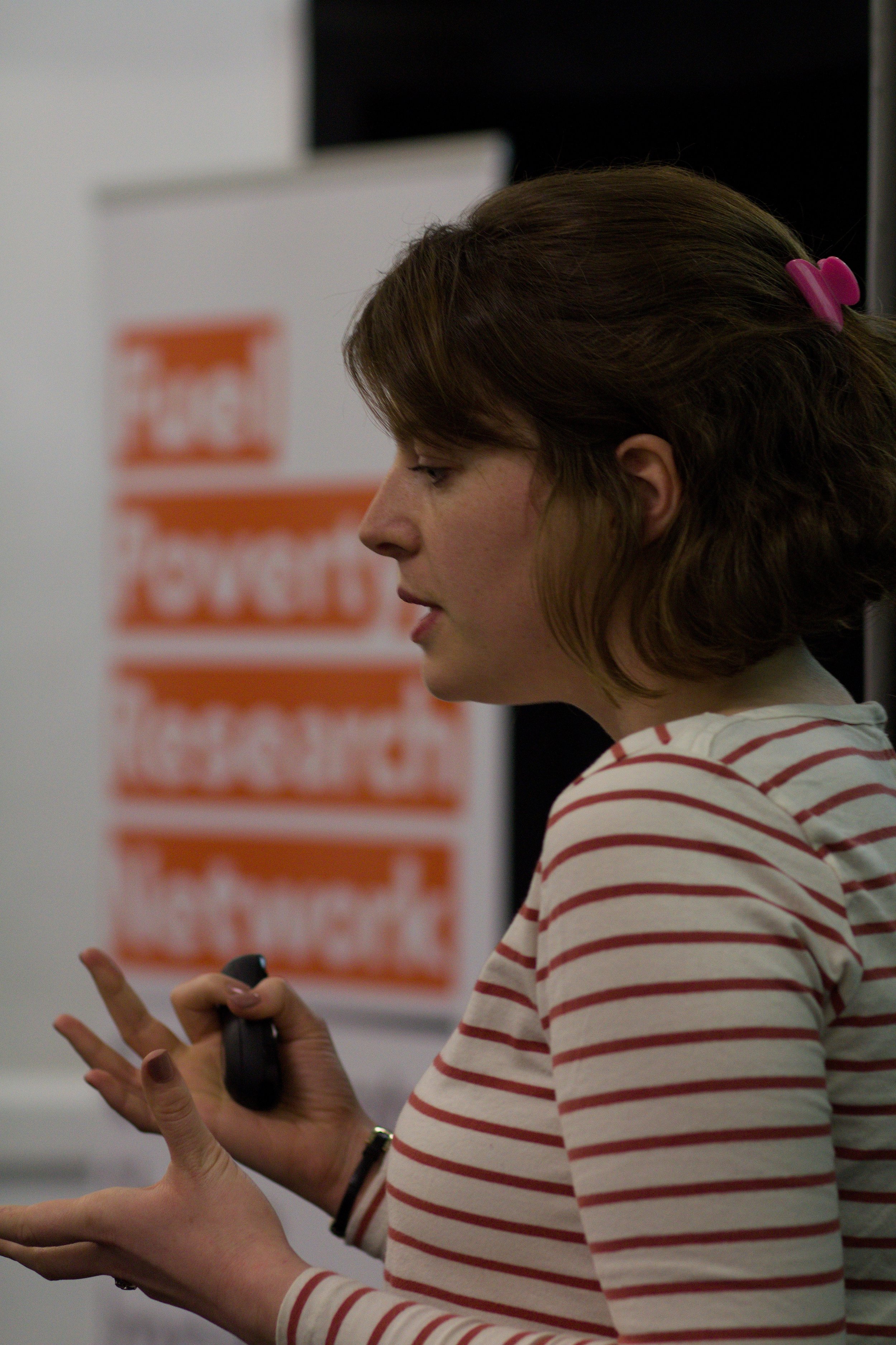 Hope for the Future Director, Jo Musker-Sherwood, presenting our recent MP Communications Findings.