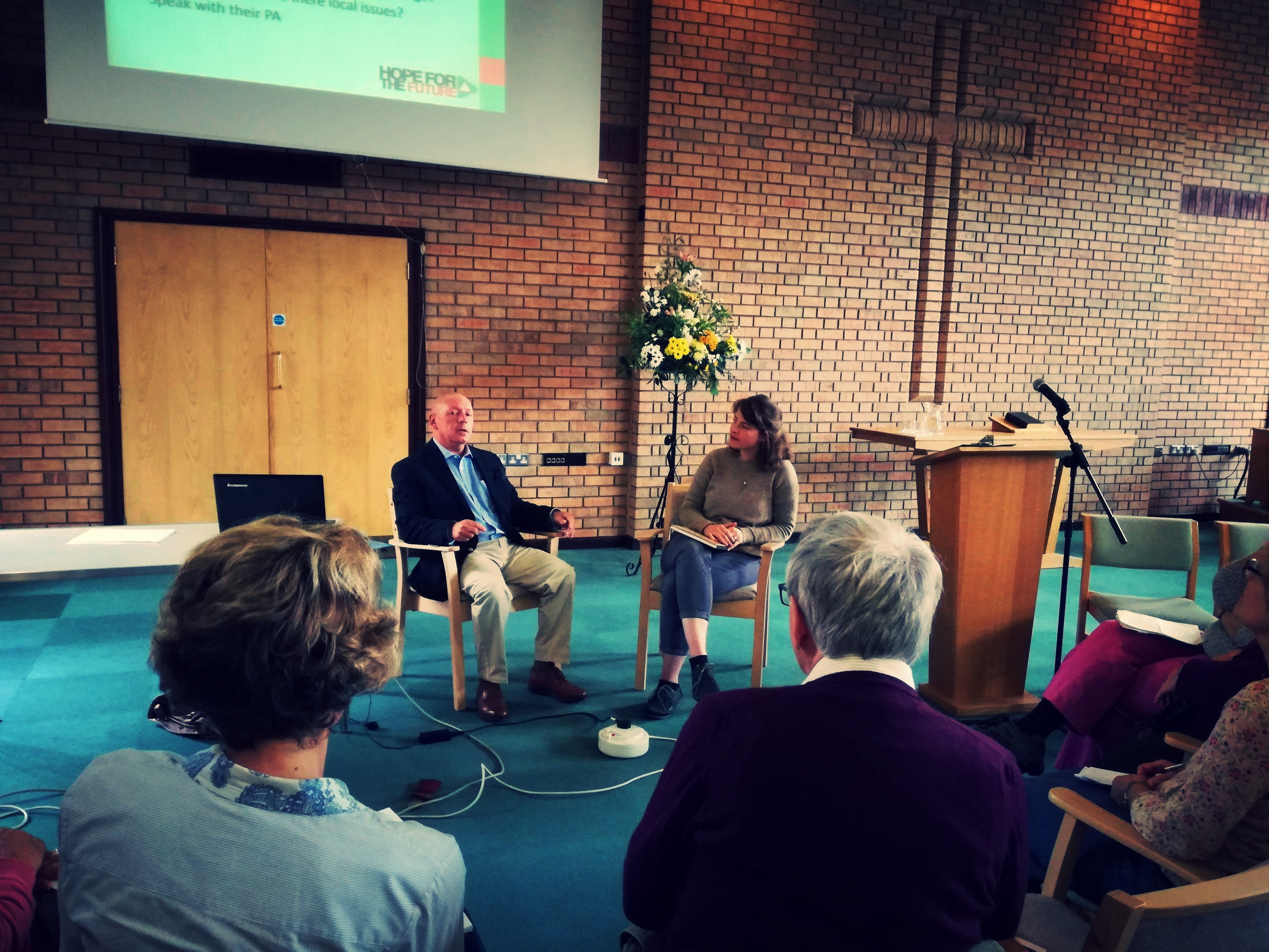 Hope for the Future meeting with Cllr Stephen Bilby from Market Harborough
