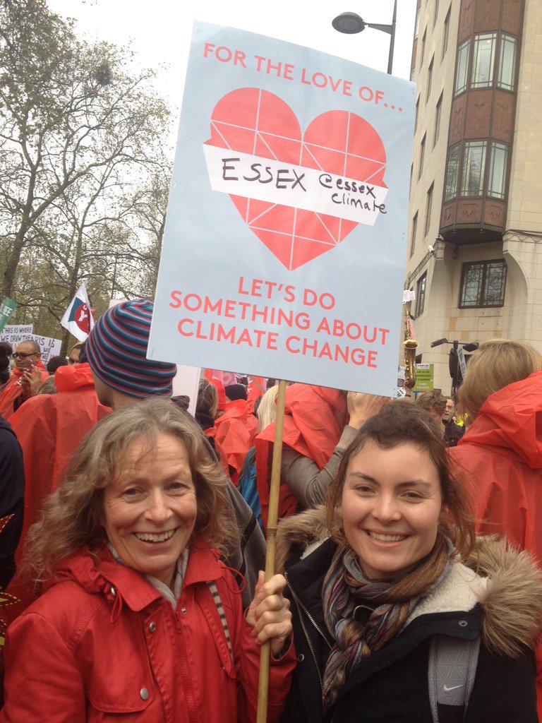 Jill and a fellow WI member at the 2016 mass lobby at Westminster.