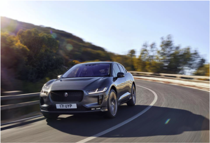 The Jaguar I-Pace, a fully electric vehicle made in Britain won car of the year in 2018. The car can travel 300 miles on a full battery. Image Source: Jaguar