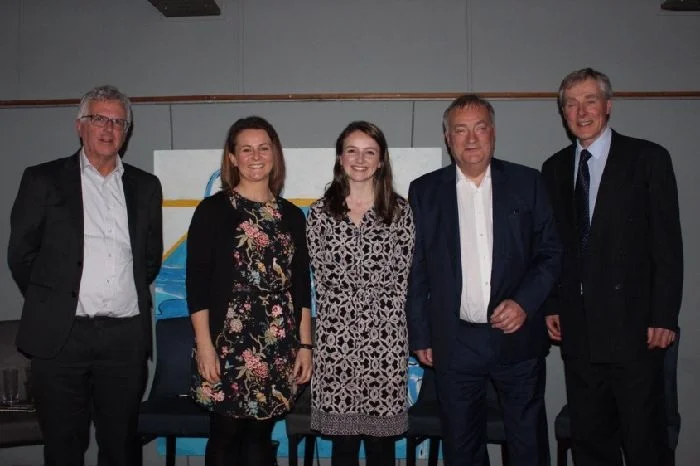From left, Professor David Manning, Emma Bridge, Sarah Robinson, Nick Brown MP and Roger Middleton.