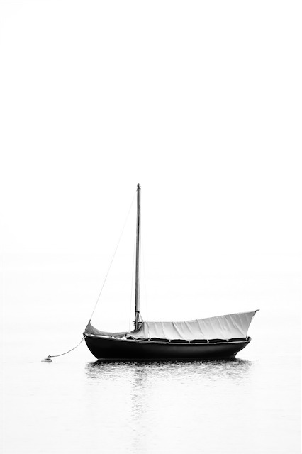 In this example. the sail is down. The only thing visible is the mast. The absence of that sail doesn't affect the presence of the mast.