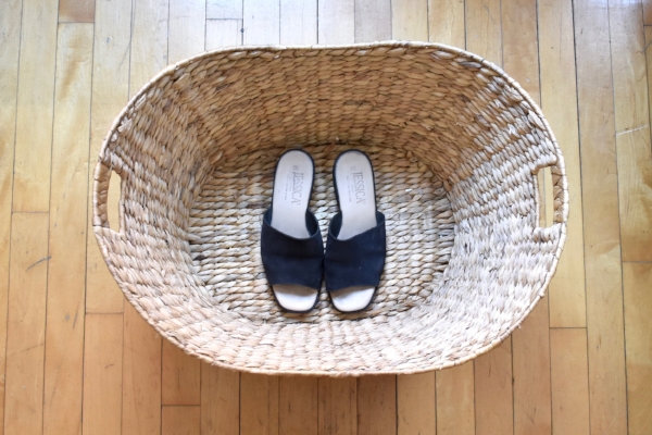 "Black slides are a summer staple."
