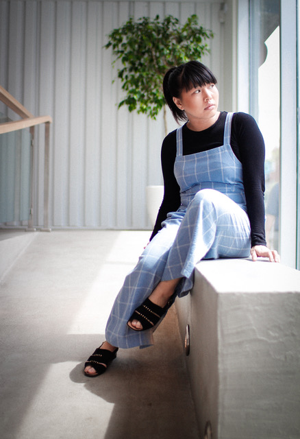 Modeling our Citizen Vintage jumpsuit!